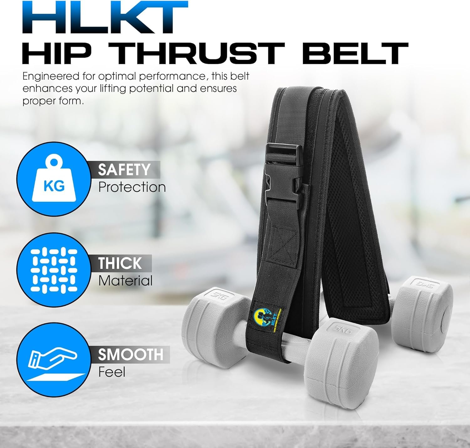 Hip Thrust Belt for Glute Workouts with Resistance Bands Set - Durable Adjustable Strap for Secure and Efficient Training - Perfect for Hip Thrusts, Lunges, Squats, and Leg Exercises - Image 3