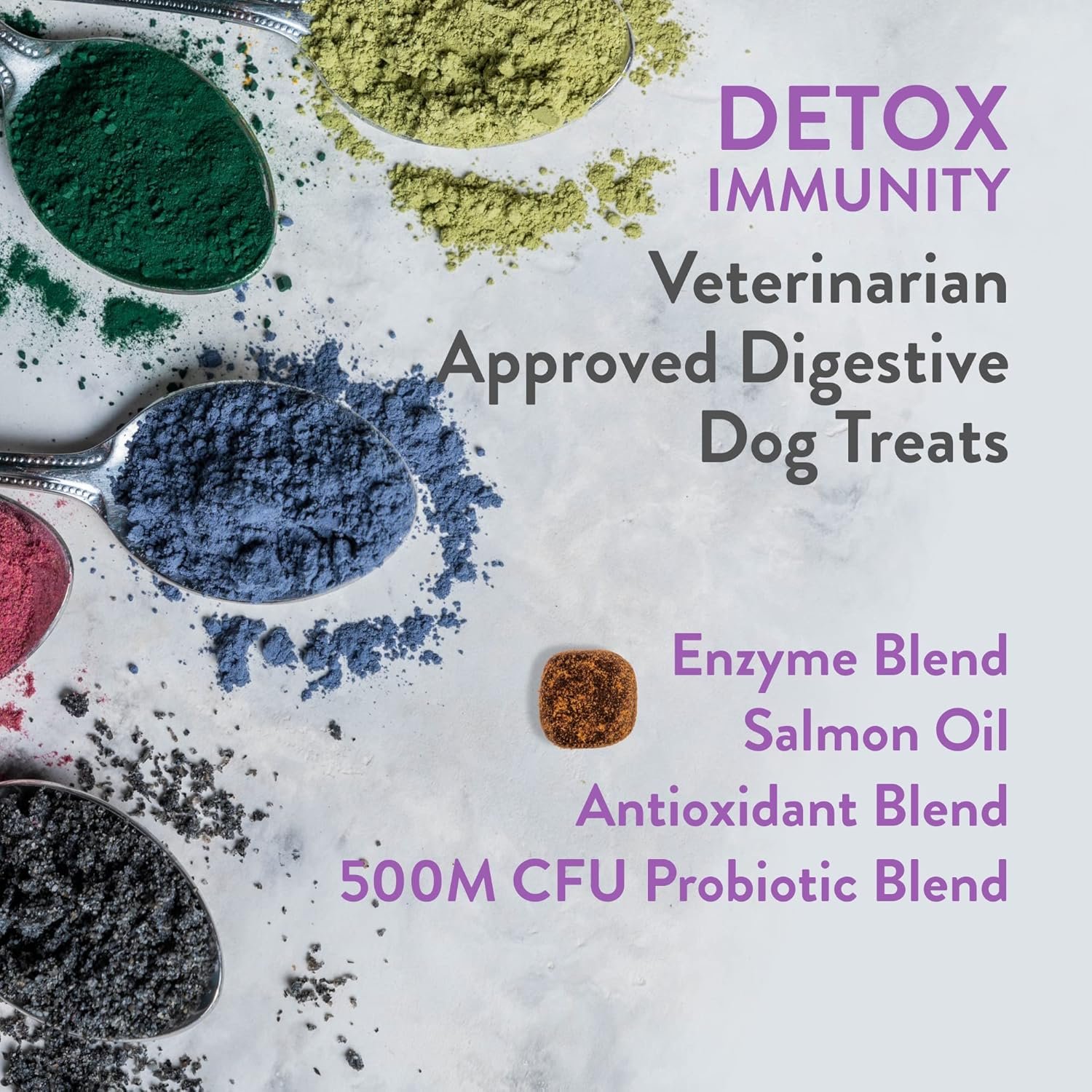 Green Gruff Detox Immunity Dog Probiotics for Digestive Health - Dog Allergy Relief & Immune Support for Dogs - Organic Dog Immune Supplement with Protein, Multivitamin & Omega 3 Fish Oil - 24 Chews - Image 3