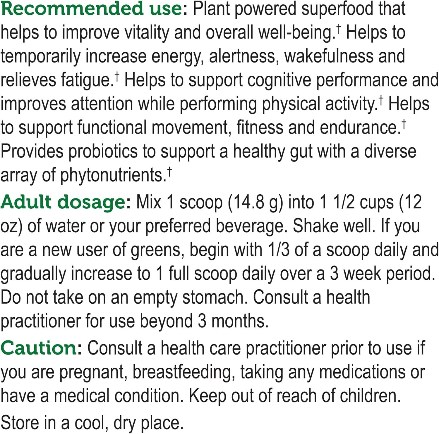Genuine Health Greens + Extra Energy Superfood Powder, Provides an Immediate Energy Boost & Supports Gut Health, Vanilla Flavoured, 30 Servings - Image 5