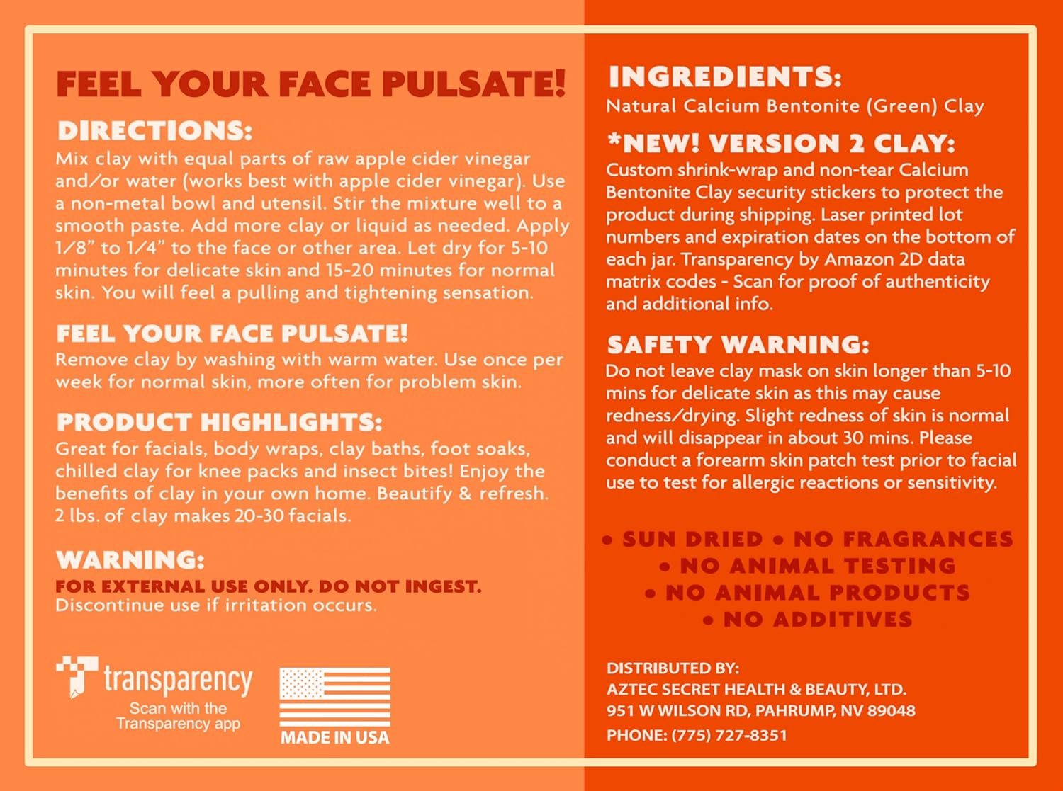 Aztec Secret – Indian Healing Clay 1 lb – Deep Pore Cleansing Facial & Body Mask – The Original 100% Natural Calcium Bentonite Clay – New Version 2 - Image 3