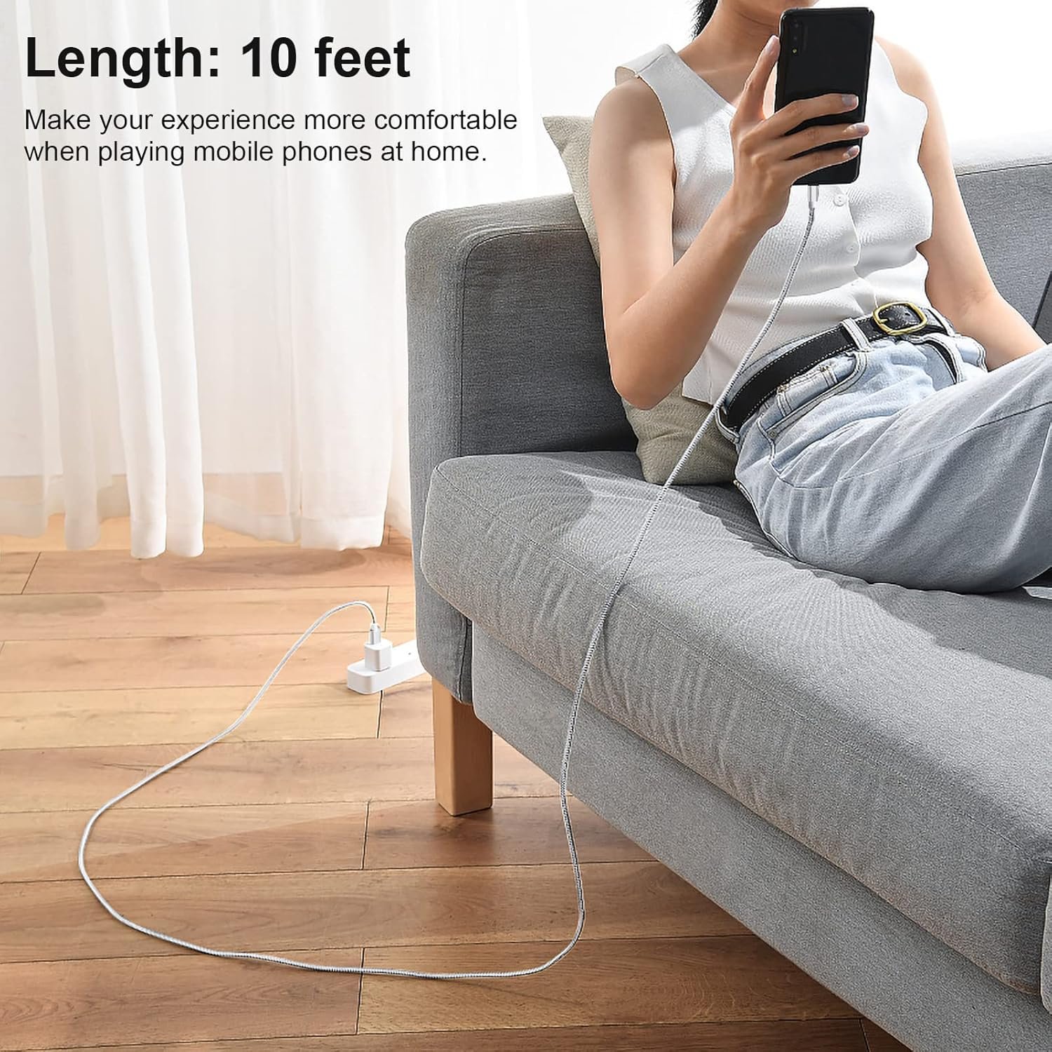 USB C Cable, 5Pack【3/3/6/6/10FT】 Nylon Braided 3A Fast Charging Cord for Samsung Galaxy Samsung Galaxy S22 S21 S20 A20 A50 S10 LG Xiaomi Motorola. - Image 9