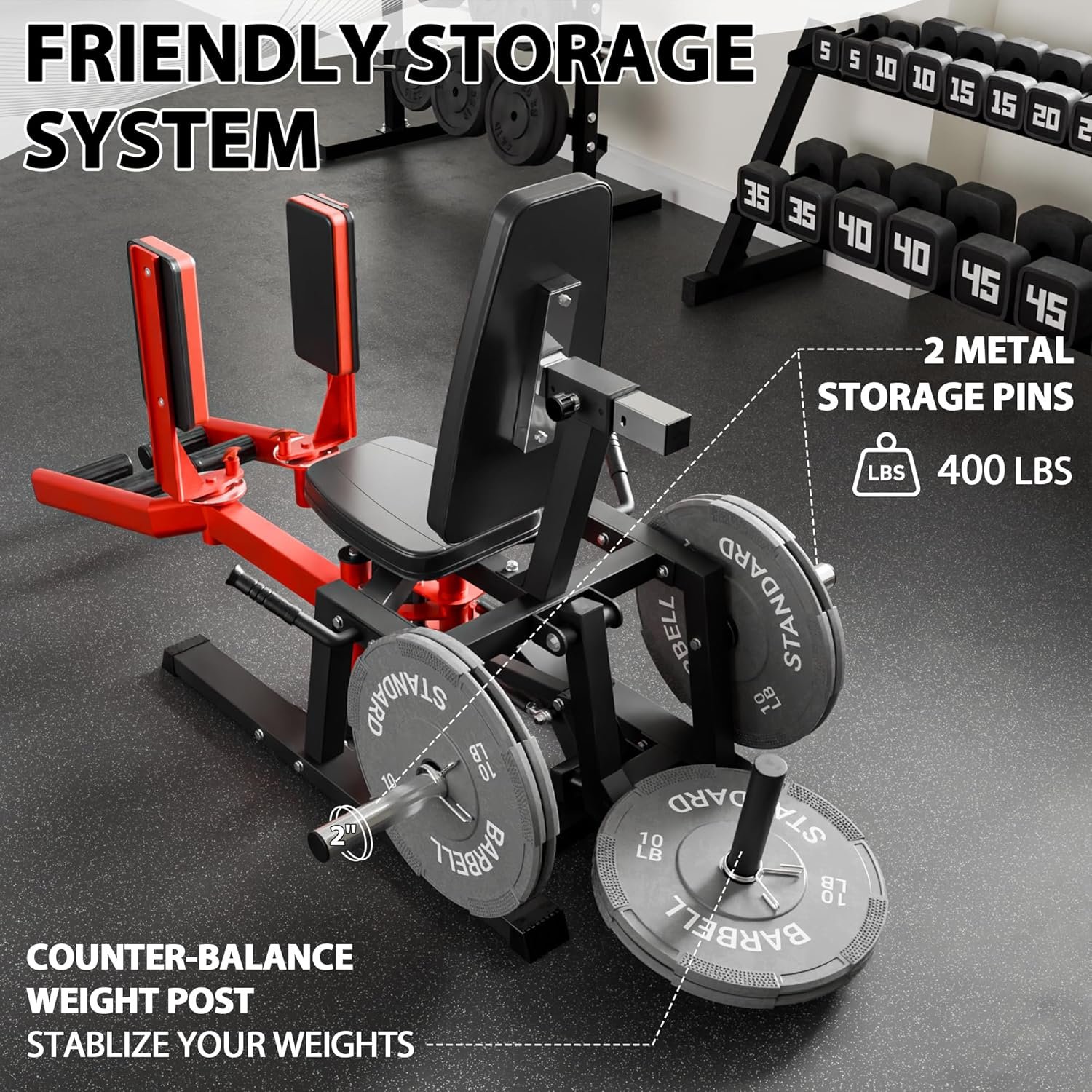 Mikolo Hip Abductor Machine, Abductor Adductor Machine Plate-Loaded, Inner and Outer Thigh Machine with 6 Levels Gear System, Glute Machines Home Gym Thigh Master - Image 9