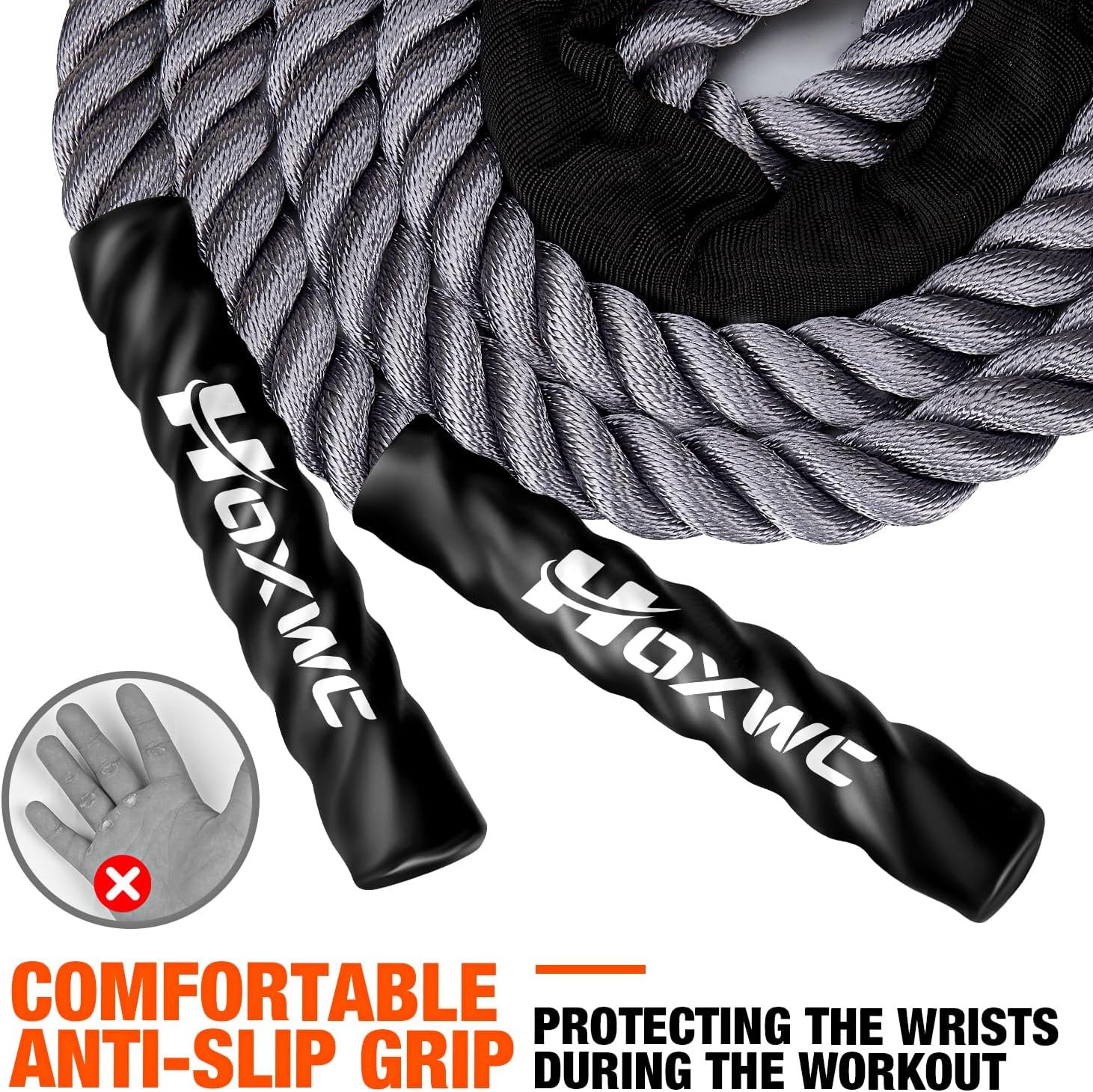 Jump Rope, Weighted Jump Rope for Fitness, Heavy Skipping Ropes for Men Women Kids, Home Gym Workout Equipment Set, Suitable for Boxing, Cardio, Training Muscles, Full Body Exercise Weight Loss at Home - Image 9