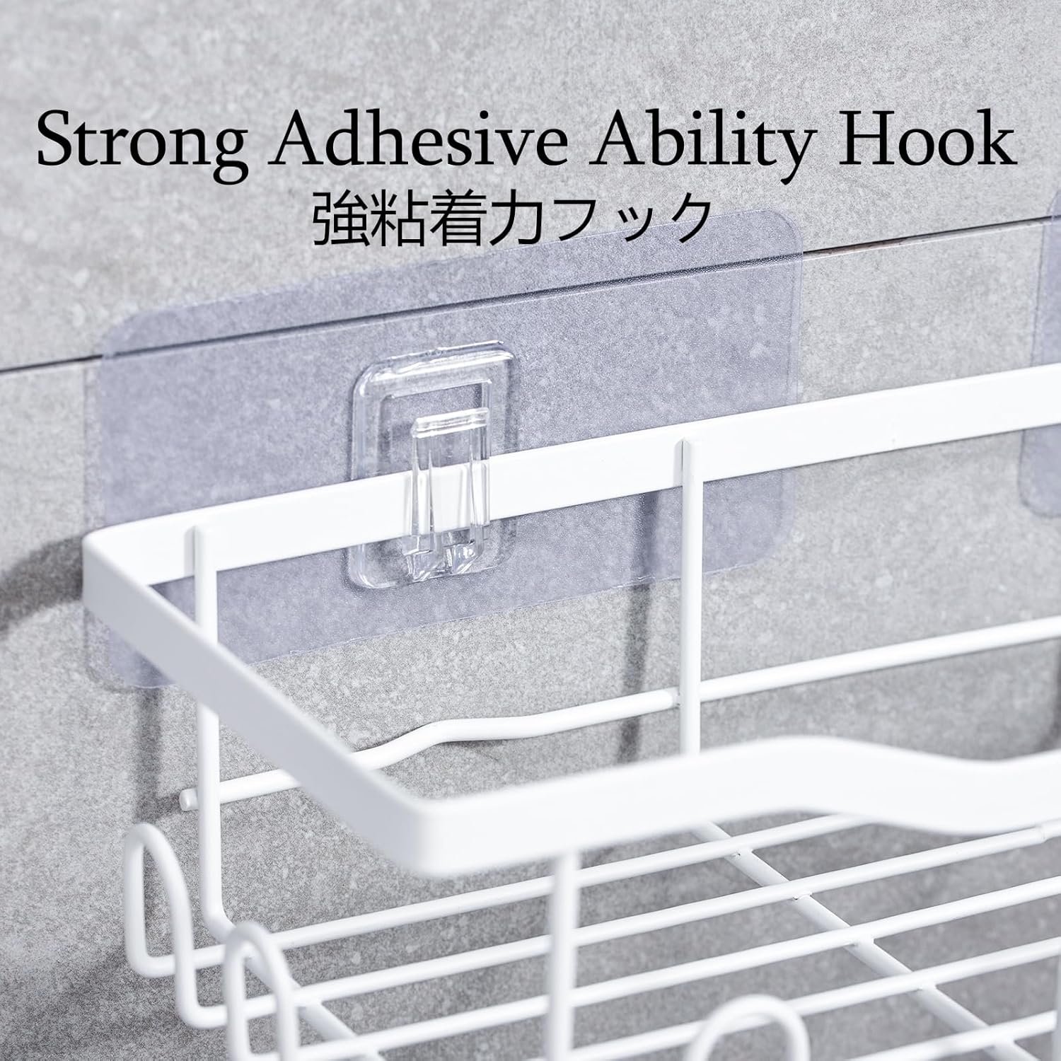 DJLEE 3 Packs Shower Caddy Bathroom Shower Caddies Shampoo Bottle Rack Adhesive Hooks Wall Mounted Organizer Kitchen Storage Basket Corner helf Space Saving White - Image 4