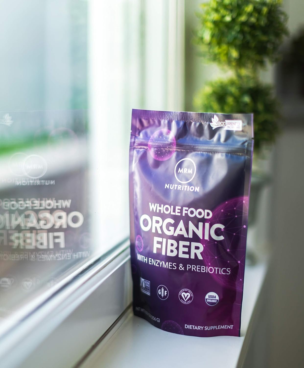 MRM Nutrition Whole Food Organic Fiber | with Enzymes + Prebiotics | Insoluble + Soluble fibers | Digestive Health + Regularity | 6g Fiber per Serving | 32 Servings - Image 4