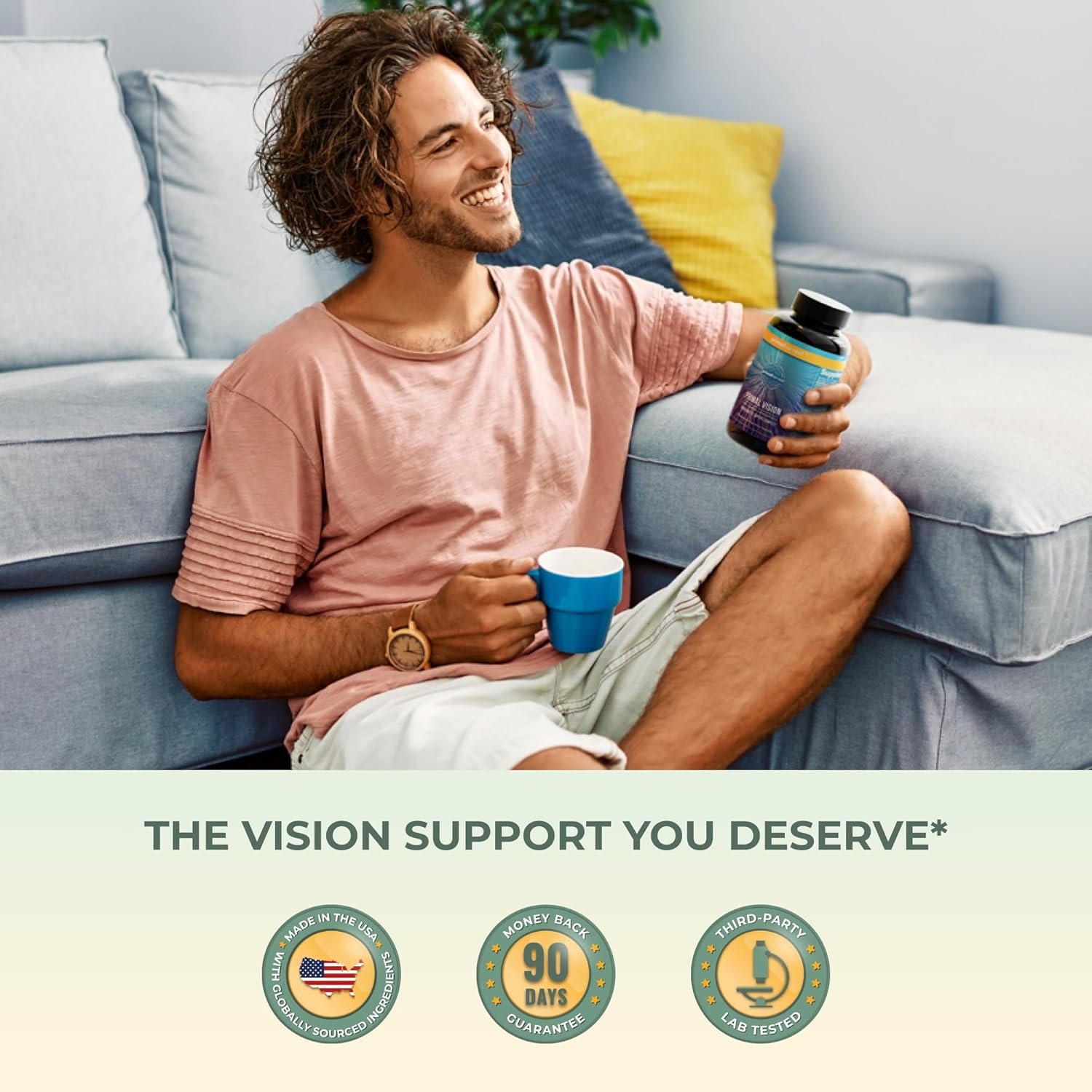 Primal Harvest Vision and Eye Support Complex with Lutein, Zeaxanthin Plus Vitamin E, Bilberry Extract, and Blueberry Extract for Overall Eye Health for Men and Women, 60 Capsules - Image 8