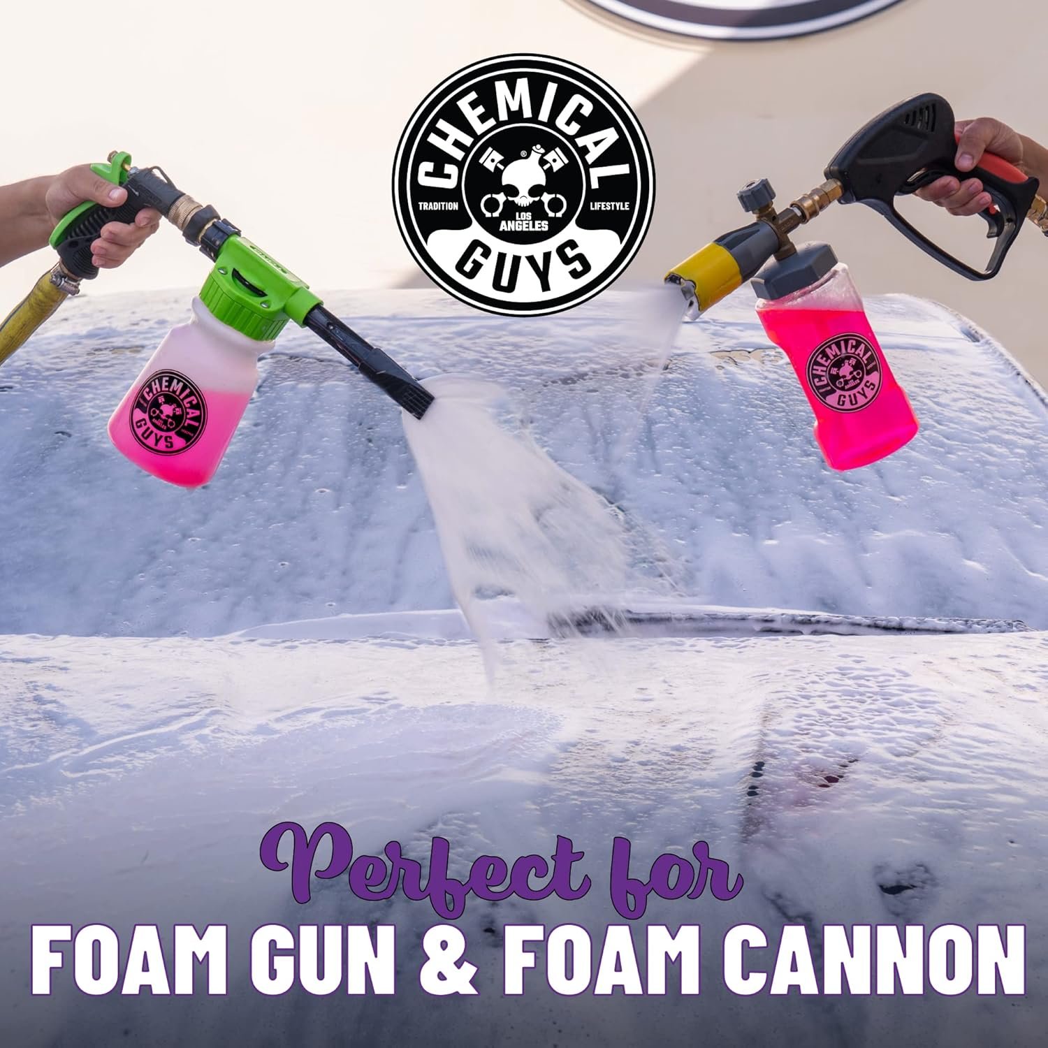 Chemical Guys CWS21564 Sticky Snowball Ultra Snow Foam Car Wash Soap (for Foam Cannons, Foam Guns or Bucket Washes) for Cars, Trucks, Motorcycles, RVs & More 64 fl oz (Half Gallon) Cherry Scent - Image 3