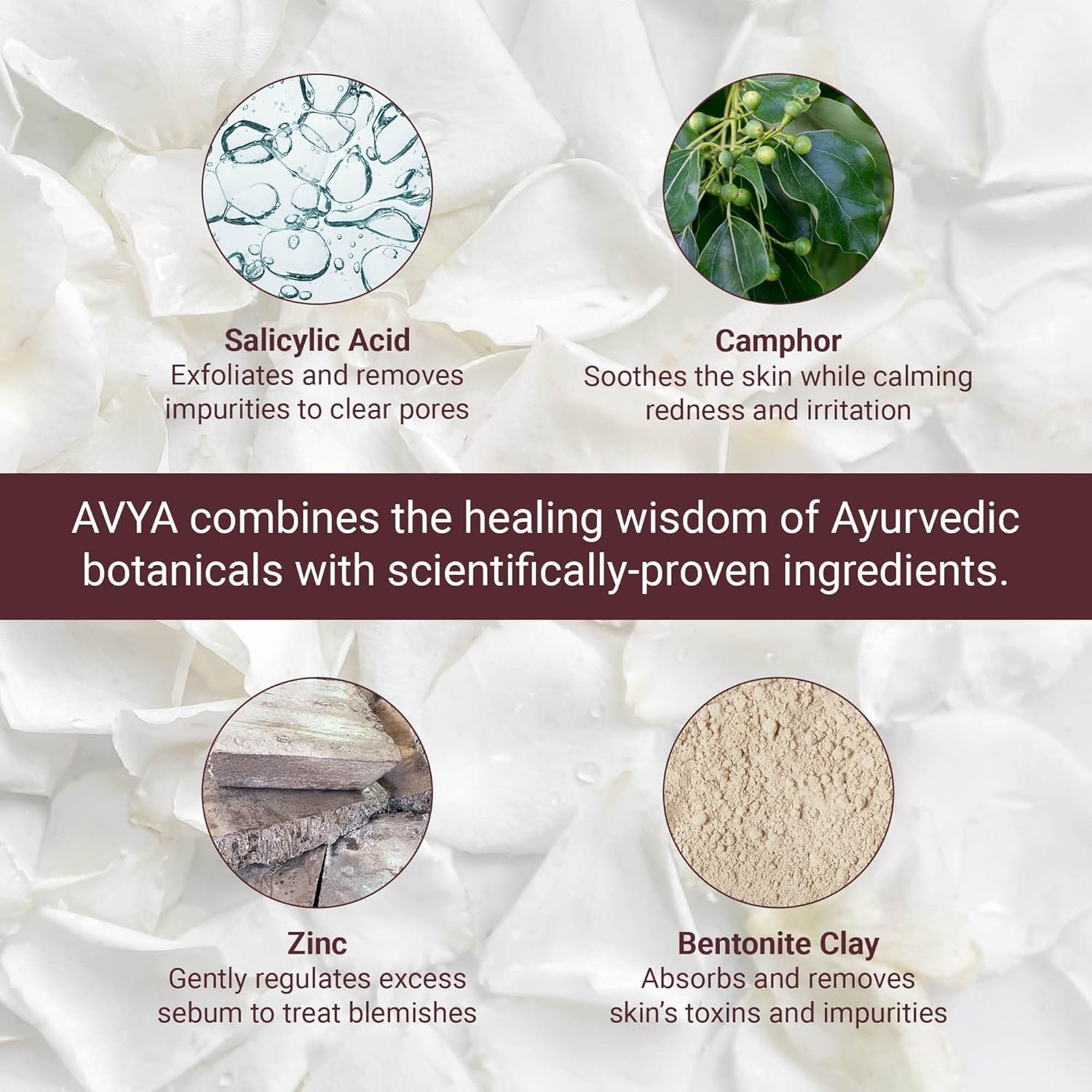 AVYA Hydroveda Essentials Daily Detox Clay Mask (1.7oz) - Bentonite Clay Treatment for Blemishes & Calming Camphor for Inflammation/Remove Impurities and Cleanse Pores - Image 4