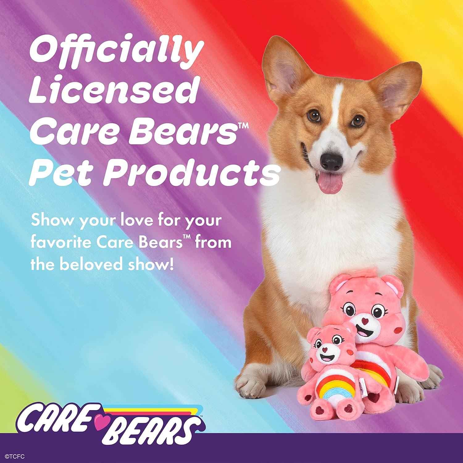 Care Bear for Pets Pet Plush Squeaky Toy Cheer Bear, 9” with Squeaker Inside and Crinkle Ears | Cheer Bear for Dogs Squeaky Plush Toy | Collectible Dog Toys (FF19786) - Image 4