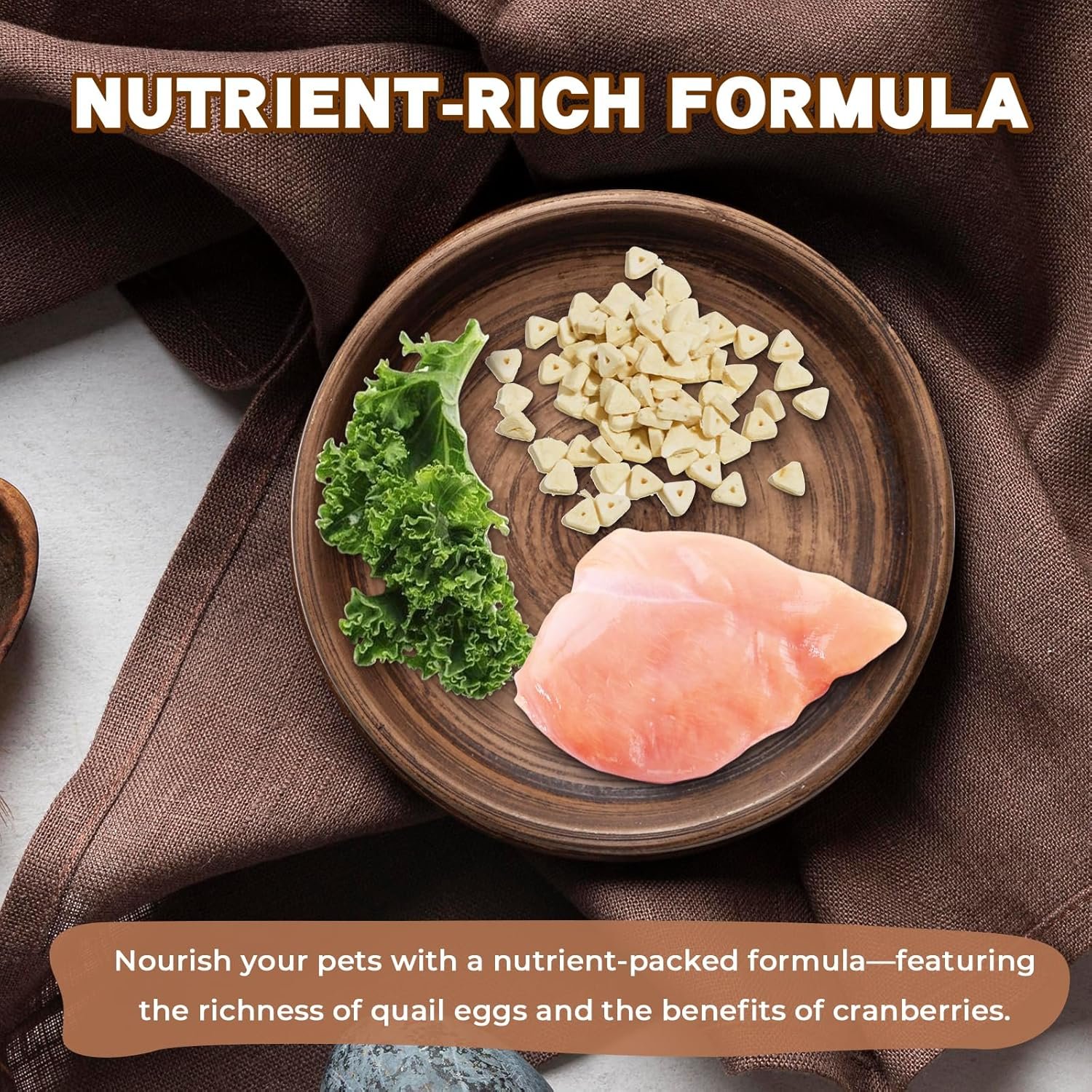 Freeze Dried Chicken & Kale Cube Cat & Dog Treats Biscuits, Dehydrated High Protein Weight Control Traing Treats for Small Dogs Cats 1.8 Ounce - Image 5