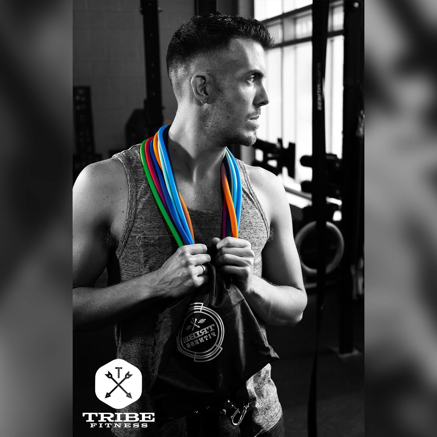 TRIBE Resistance Bands Set &Weights for Exercises Bands for Men/Women with Workout Bands, Handles, Door Anchor, Ankle Straps, Carry Bag, Exercise eBook I Resistance Training, Fitness Equipment - Image 7