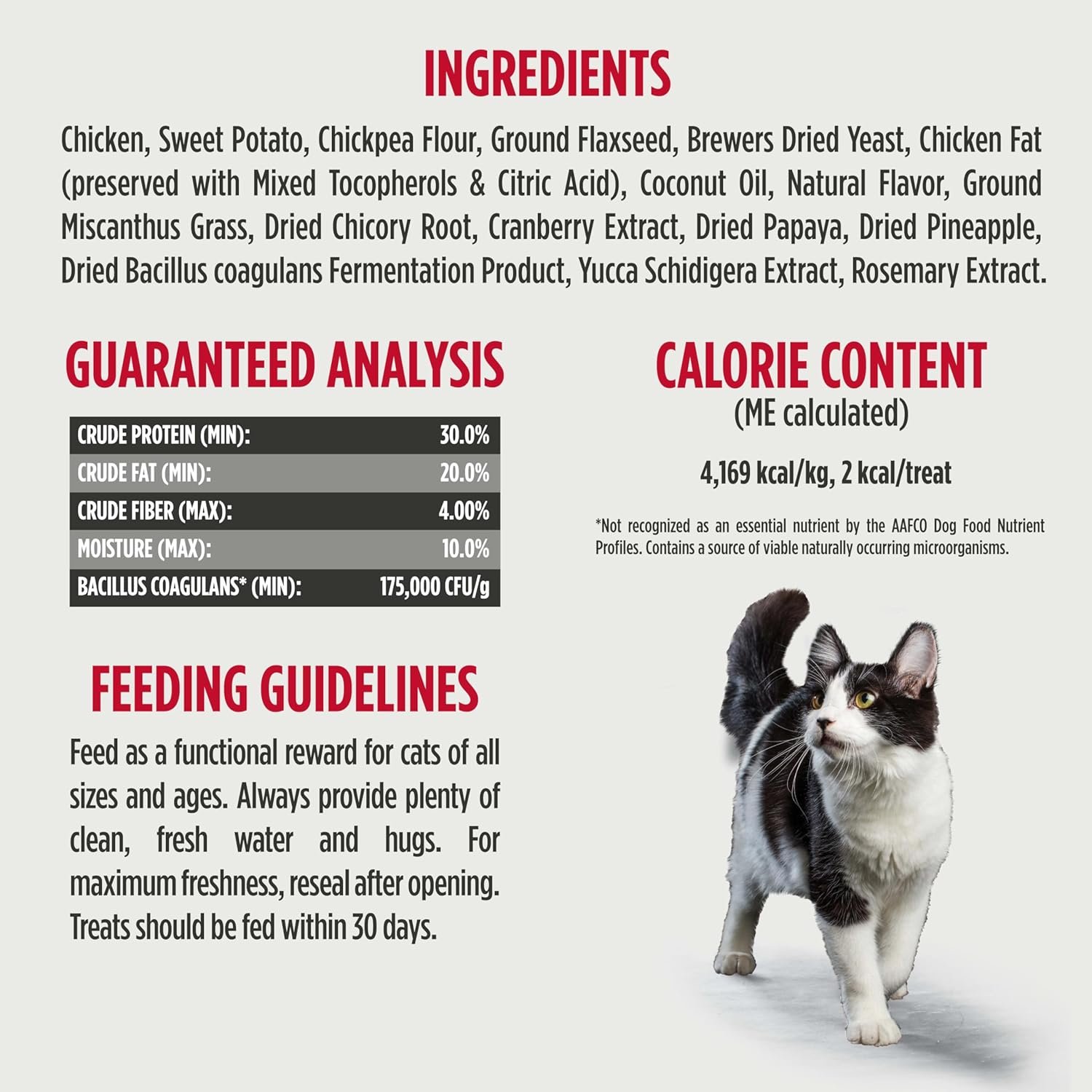 Nulo Digestive Health Functional Treats Grain-Free with BC30 Probiotic Chicken Recipe for Cats & Kittens 4oz - Image 5