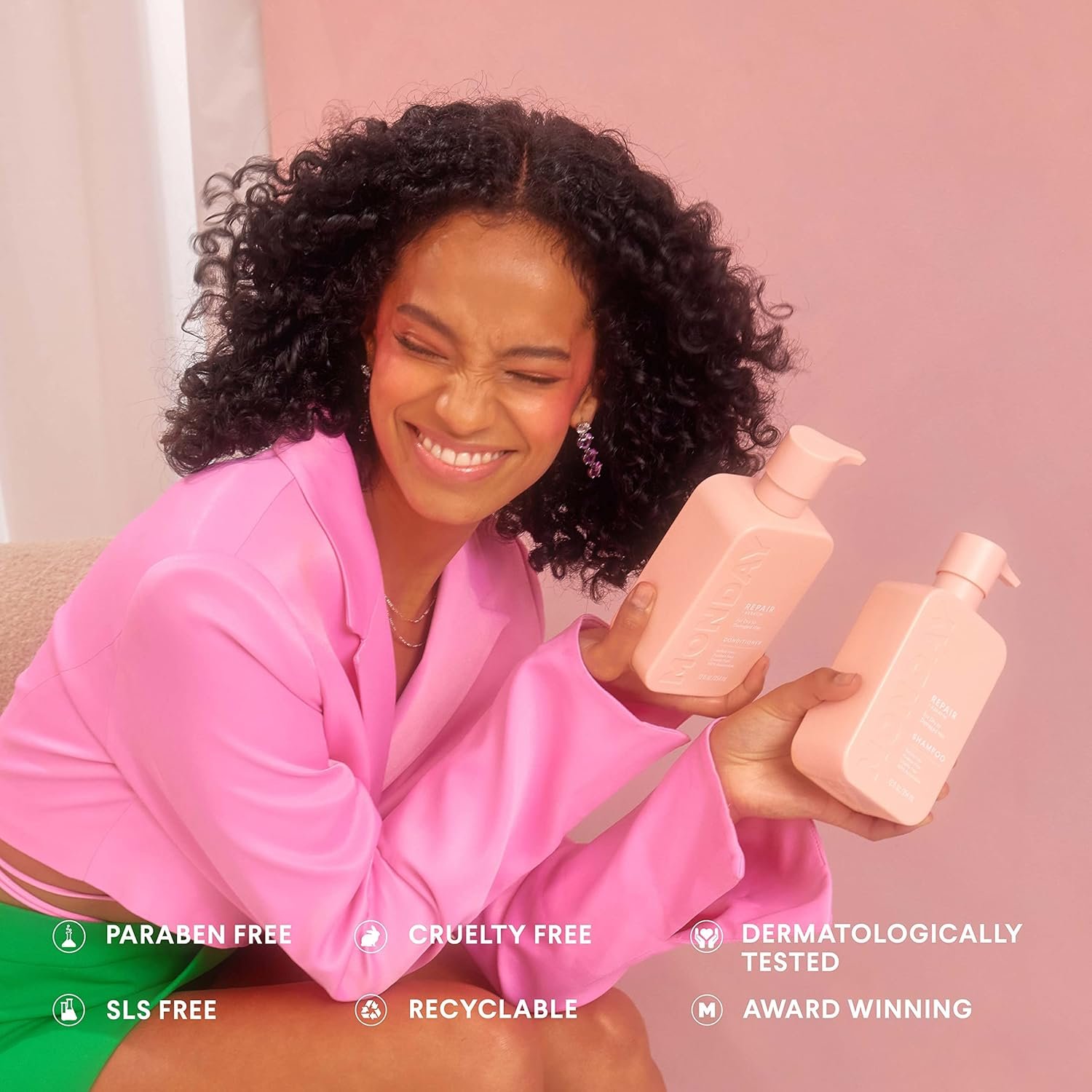 MONDAY HAIRCARE Repair Shampoo 12oz for Dry to Damaged Hair, Made with Keratin, Coconut Oil, Shea Butter and Vitamin E (350ml) - Image 5