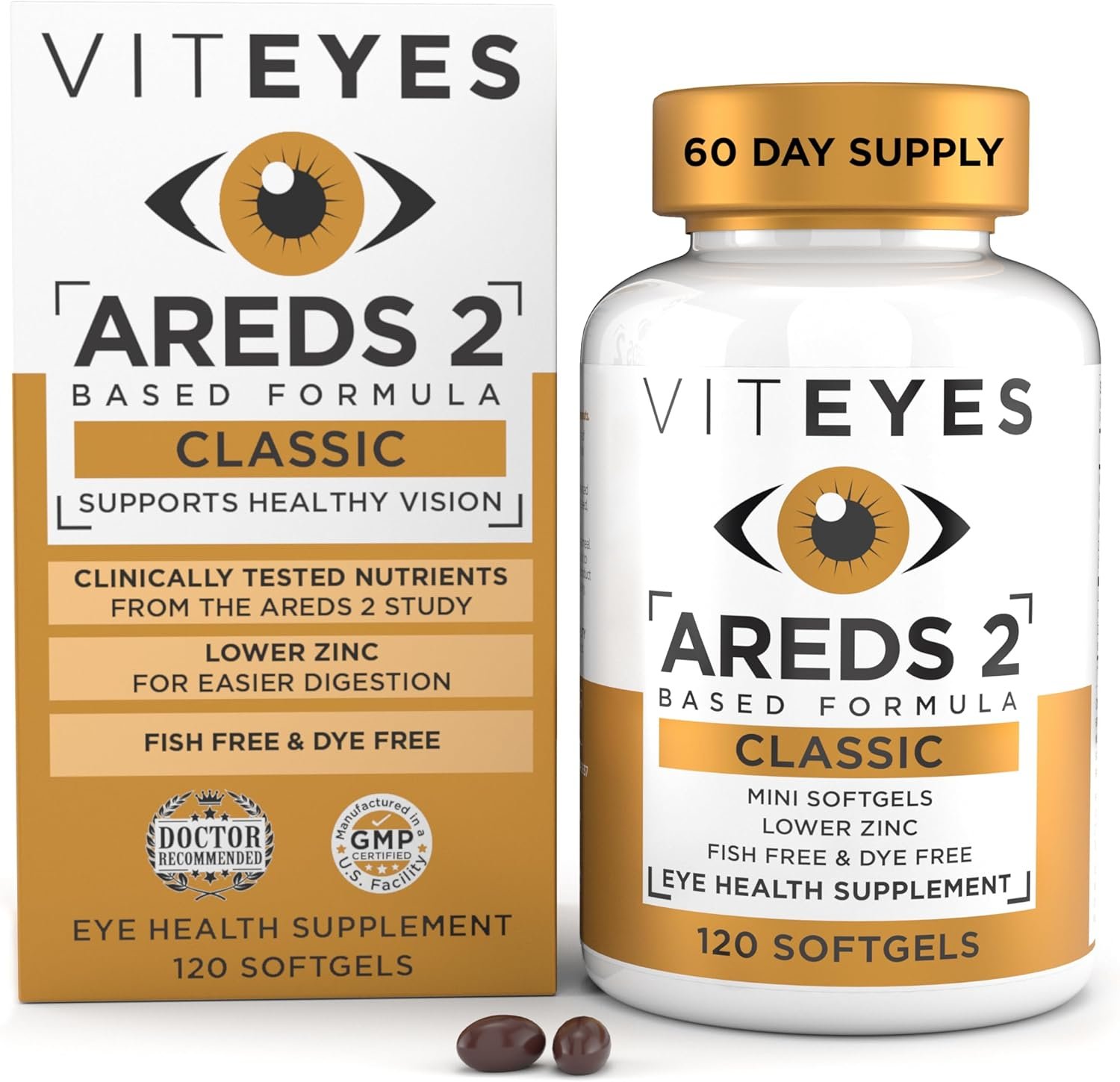 VITEYES® AREDS 2 Softgels, 120 Count - Single Daily Dose Eye Vitamin - Image 2