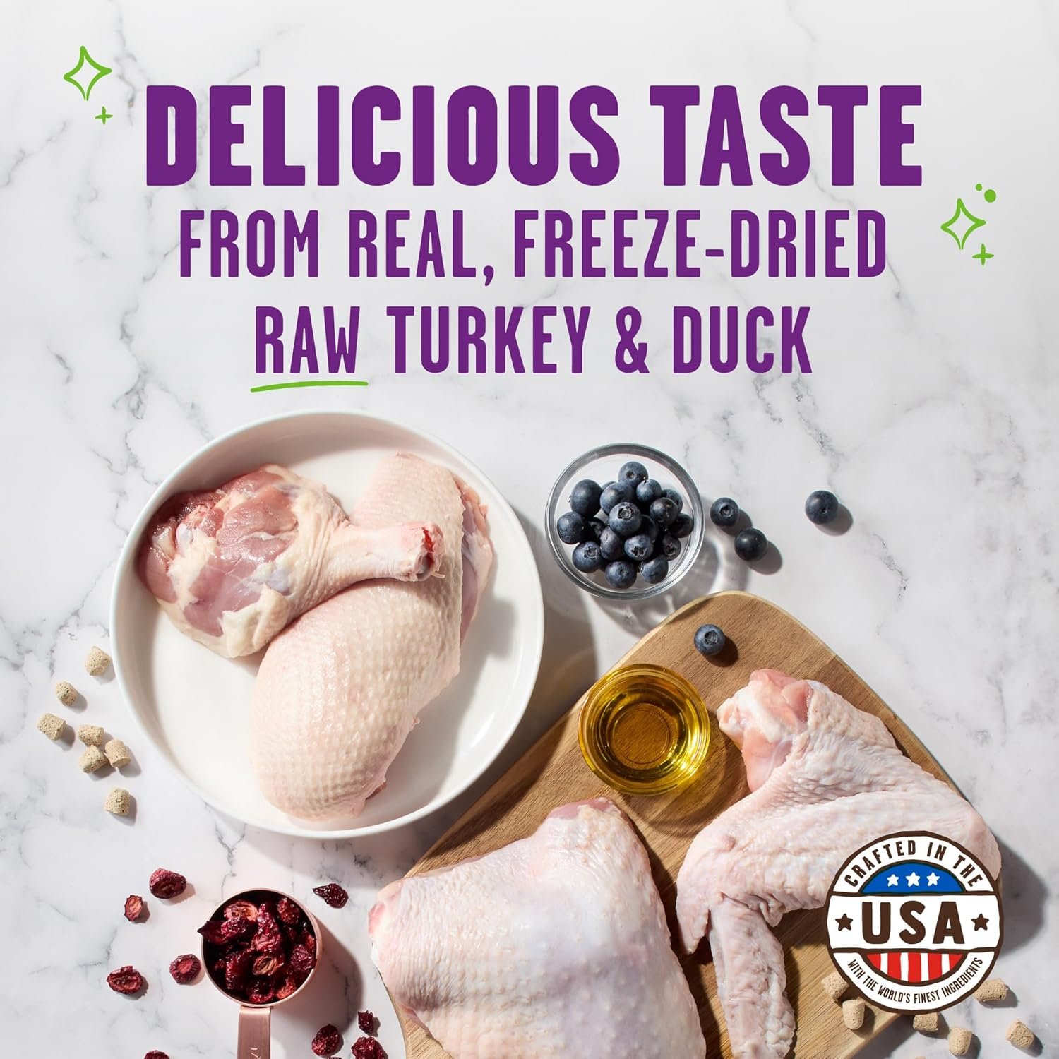 Stella & Chewy's Meowfulls Freeze Dried Cat Treats Turkey & Duck Recipe, 1.5 oz Bag - Image 5