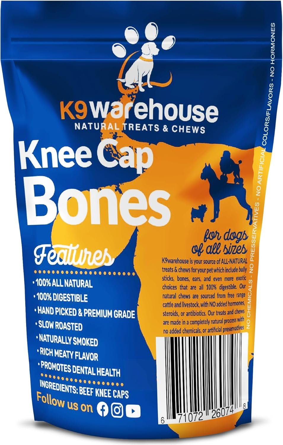 USA Cow Knee Caps for Dogs | 100% Natural Beef Knee Caps for Dogs, Beef Bones for Dogs, Dog Knee Cap Bones for Pets, Meaty Dog Bones Large, Medium and Small Dogs - Image 9