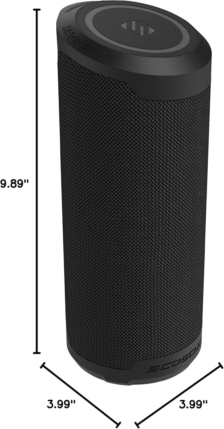 Scosche BTMSMSC1 BoomBottle MS MagSafe Magnetic Bluetooth Speaker - Portable Wireless Magnetic Speakers for Devices, Bikes, Golf Carts, and More - Waterproof speaker with Integrated MagicMount - Black - Image 10