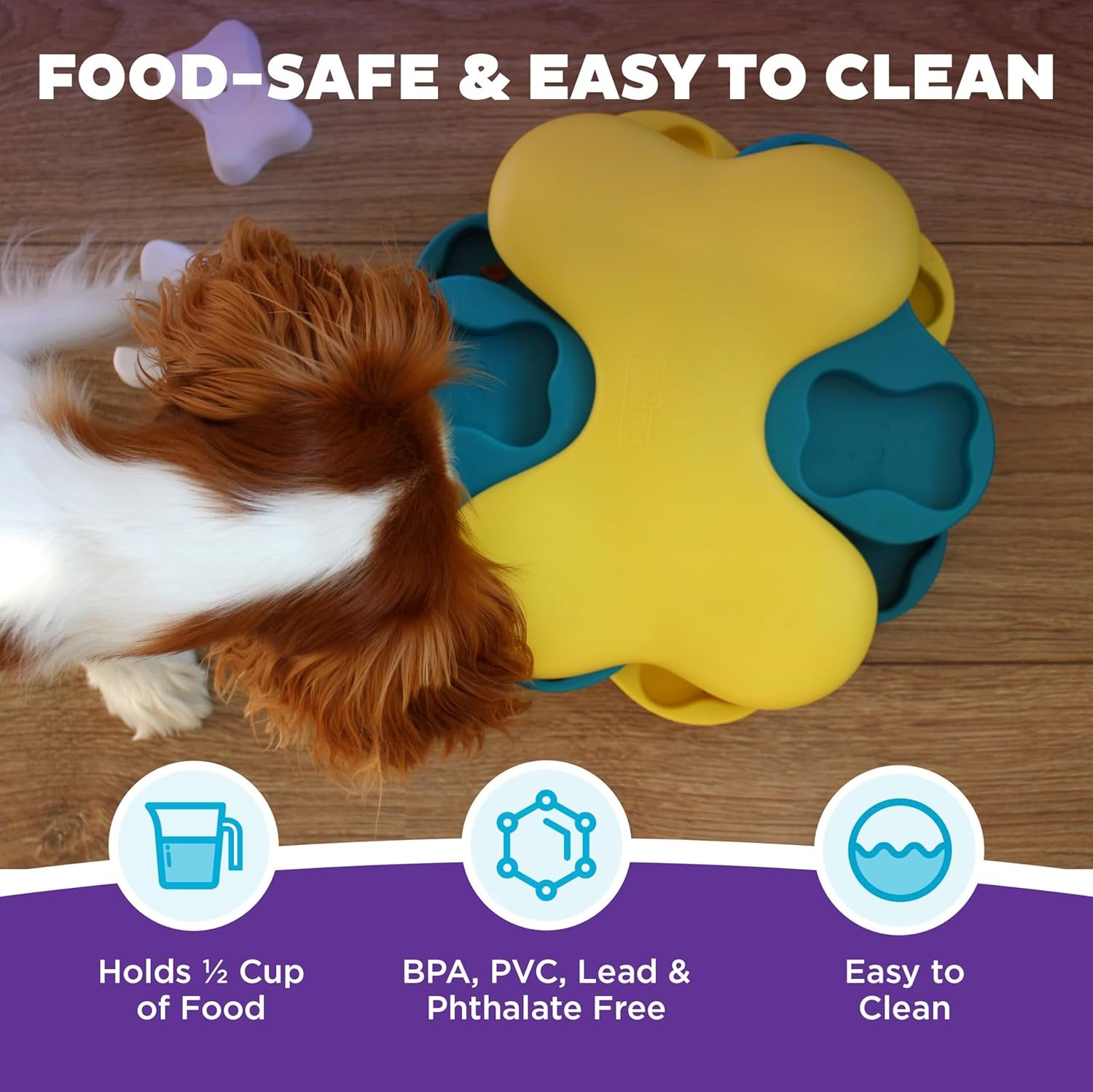 Outward Hound Nina Ottosson Dog Tornado Dog Puzzle Interactive Treat Puzzle Dog Enrichment Dog Toy, Level 2 Intermediate, Blue - Image 6