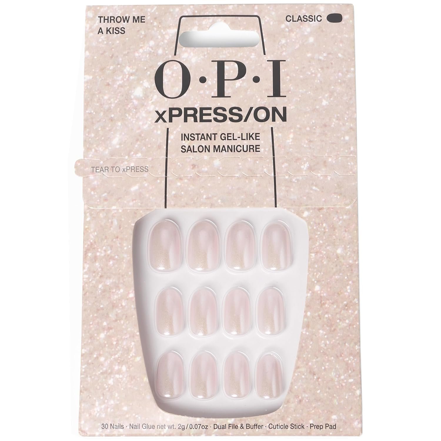 OPI xPRESS/ON Press on Nails | Short Round Nail Art Press On Nails | With Nail Glue | Long Lasting, Reusable, Non-damaging - Image 2