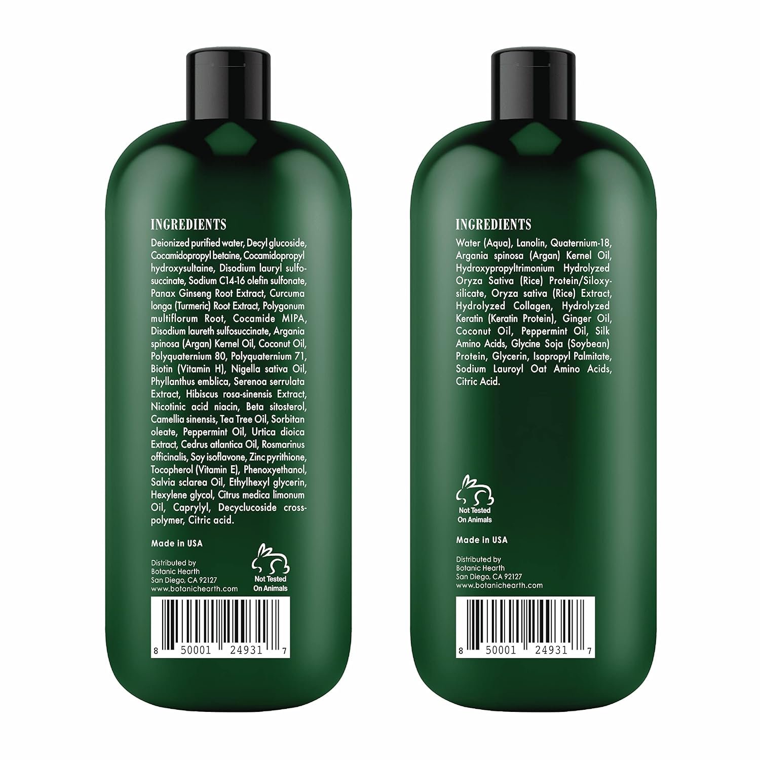 BOTANIC HEARTH Peppermint Oil Shampoo and Conditioner Set - Hair Blooming Formula with Keratin - Fights Hair Loss & Thinning, Promotes Hair Growth-Sulfate Free for Men and Women - 16 fl oz x 2 - Image 8