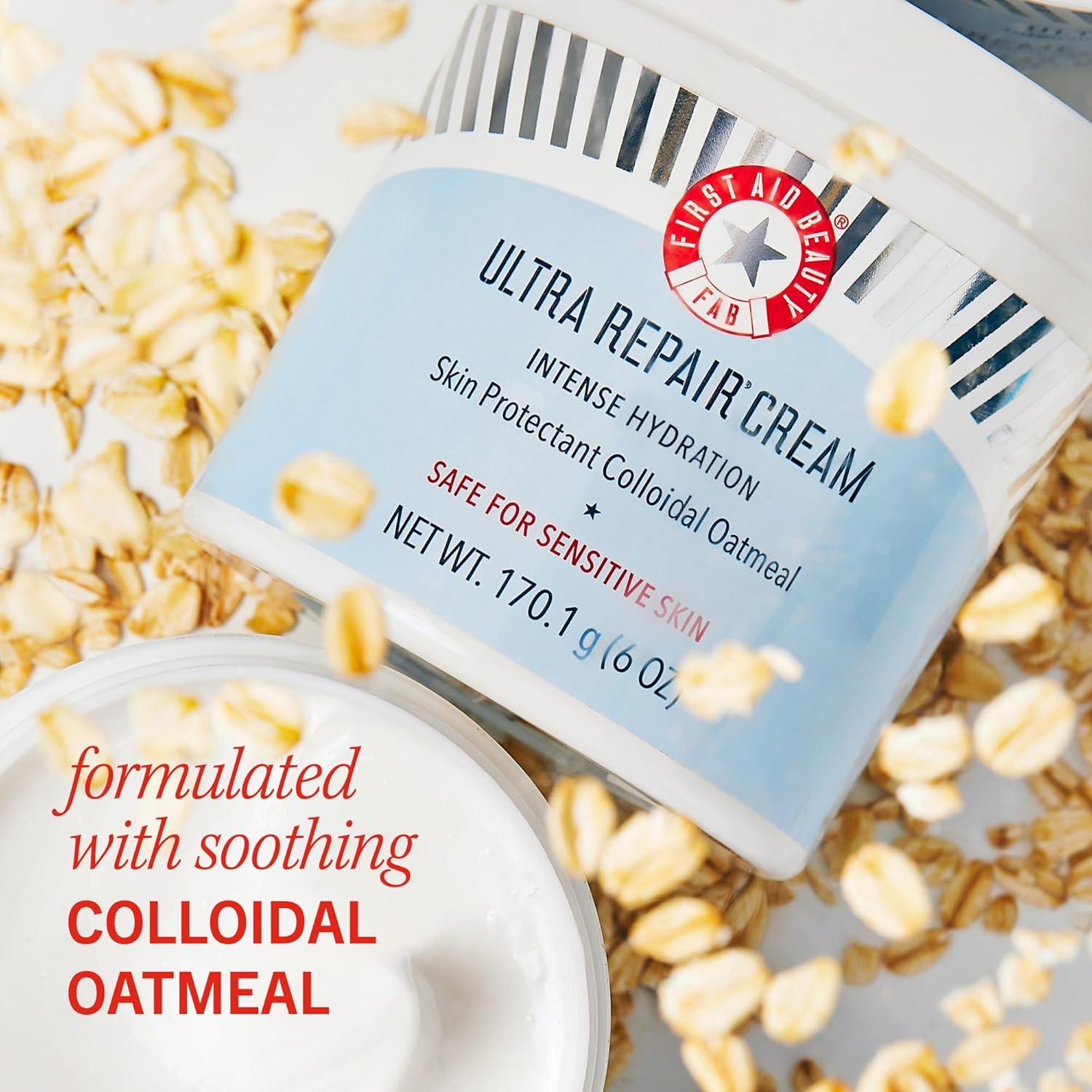 First Aid Beauty - Ultra Repair Cream, Intense Hydration Whipped Colloidal Oatmeal, Clinically Proven to Strengthen Skin Barrier in 7 Days & Helps Relieve Eczema, Luxury Moisturizer, 6 oz + Bonus, 2ct - Image 8