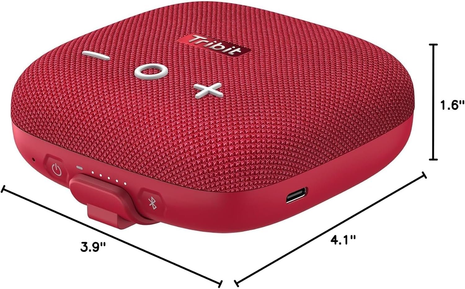 Tribit StormBox Micro 2 Portable Bluetooth Speaker, Bluetooth 5.3 Speakers with XBass, IP67 Waterproof, 12H Playtime Long Battery Powerbank for Outdoor Camping Biking (Red) - Image 8