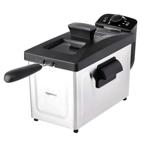 Amazon Basics 3 Liter Electric Deep Fryer with Adjustable Temperature, Stainless Steel - Image 2