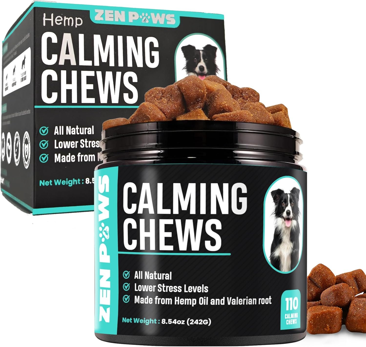 Hemp Calming Chews for Dogs with Anxiety and Stress - Dog Calming Treats - Dog Anxiety Relief - Storms, Barking, Separation - Valerian - Hemp Oil - Calming Treats for Dog - Image 2