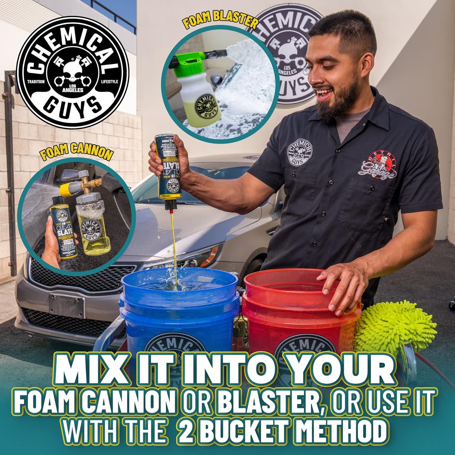 Chemical Guys CWS80316 Clean Slate Deep Surface Cleaning Car Wash Soap (Removes Old Car Waxes, Glazes & Sealants for Superior Surface Prep), 16 fl oz, Citrus Scent - Image 12