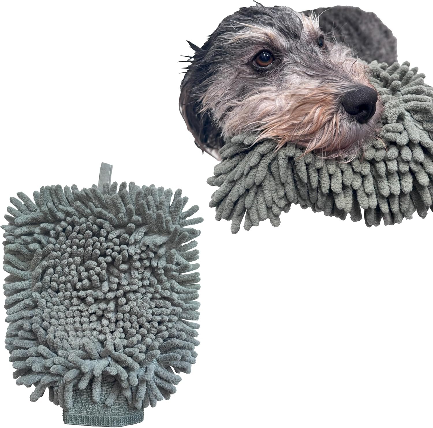 SPOT Clean Paws - Chenille Microfiber Dog Towel Mit - 9.5X7 Inches/Attractive, Durable, Super Absorbent, Washable. by Ethical Pets - Image 2