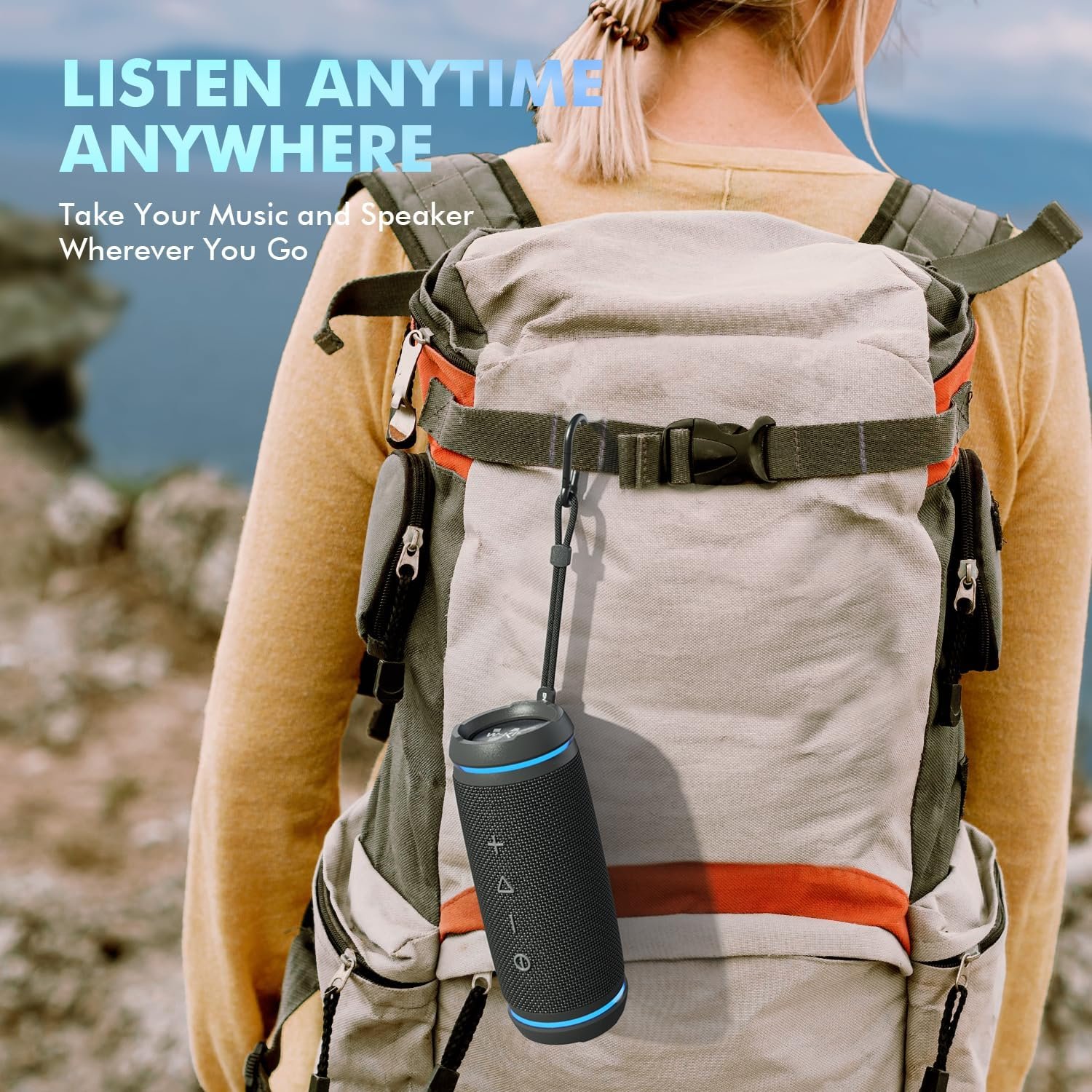 W-KING Portable Bluetooth Speaker Wireless, 36W Deep Bass, 360° Stereo Sound, IPX6 Waterproof, 24H, BT 5.4, Stereo Pairing, EQ, Small Loud Speakers for Outdoor, Party, Golf, Travel, Home, Beach,Shower - Image 10