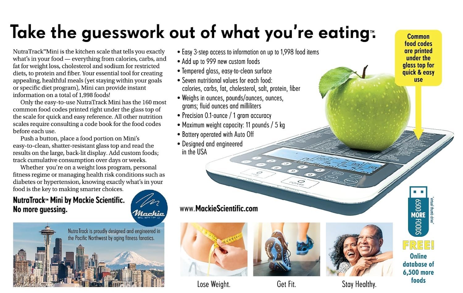 NUTRA TRACK™ Ultimate Food Kitchen & Nutrition Scale – Your Personal Nutritionist at Home! Powered by USDA Data, Designed for Precision in Seattle, WA - Image 10