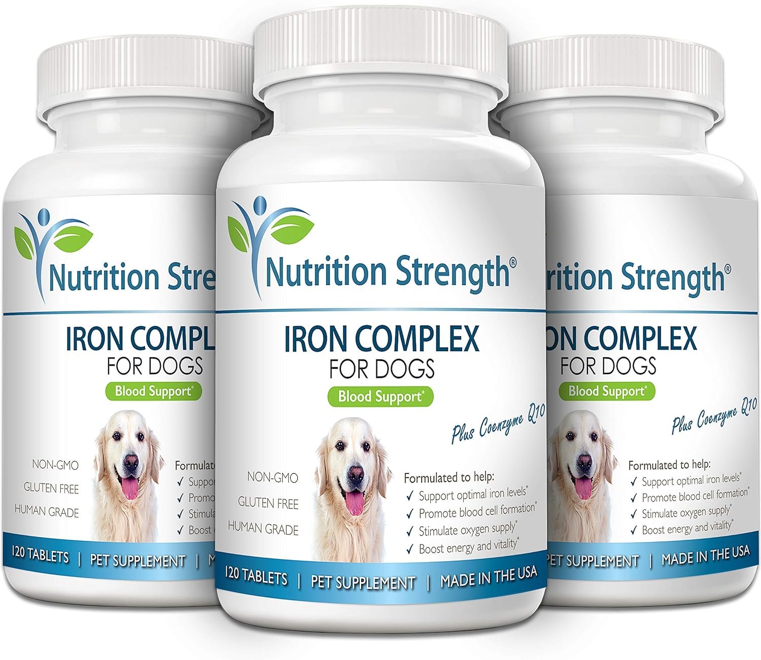Iron for Dogs with Anemia to Support Blood Health, Blood Cell Formation & Oxygen Supply, Iron Supplement for Anemic Dogs + Vitamin C, Folate, Vitamin B12, 120 Chewable Tablets - Image 5