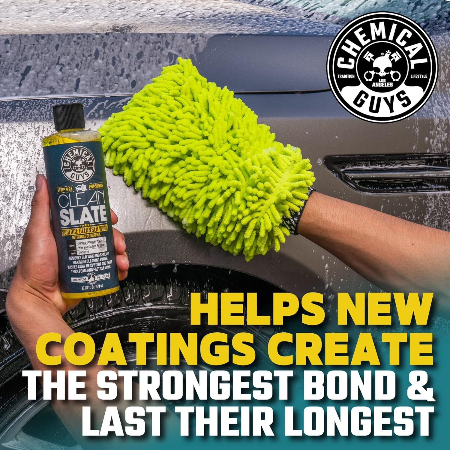 Chemical Guys CWS80316 Clean Slate Deep Surface Cleaning Car Wash Soap (Removes Old Car Waxes, Glazes & Sealants for Superior Surface Prep), 16 fl oz, Citrus Scent - Image 6