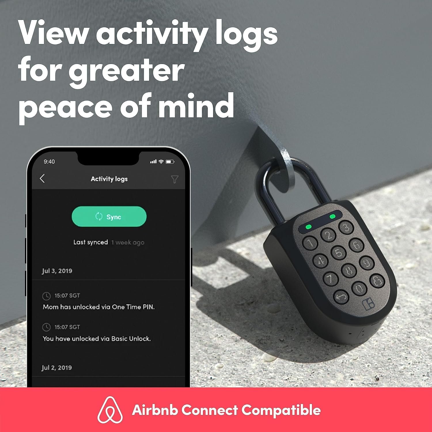 igloohome New Smart Padlock 2 (SP2), The Toughest Smart Padlock – Generate Access from Anywhere with The Mobile app (iOS/Android) – No WiFi Needed, Waterproof & Rechargeable - Image 6