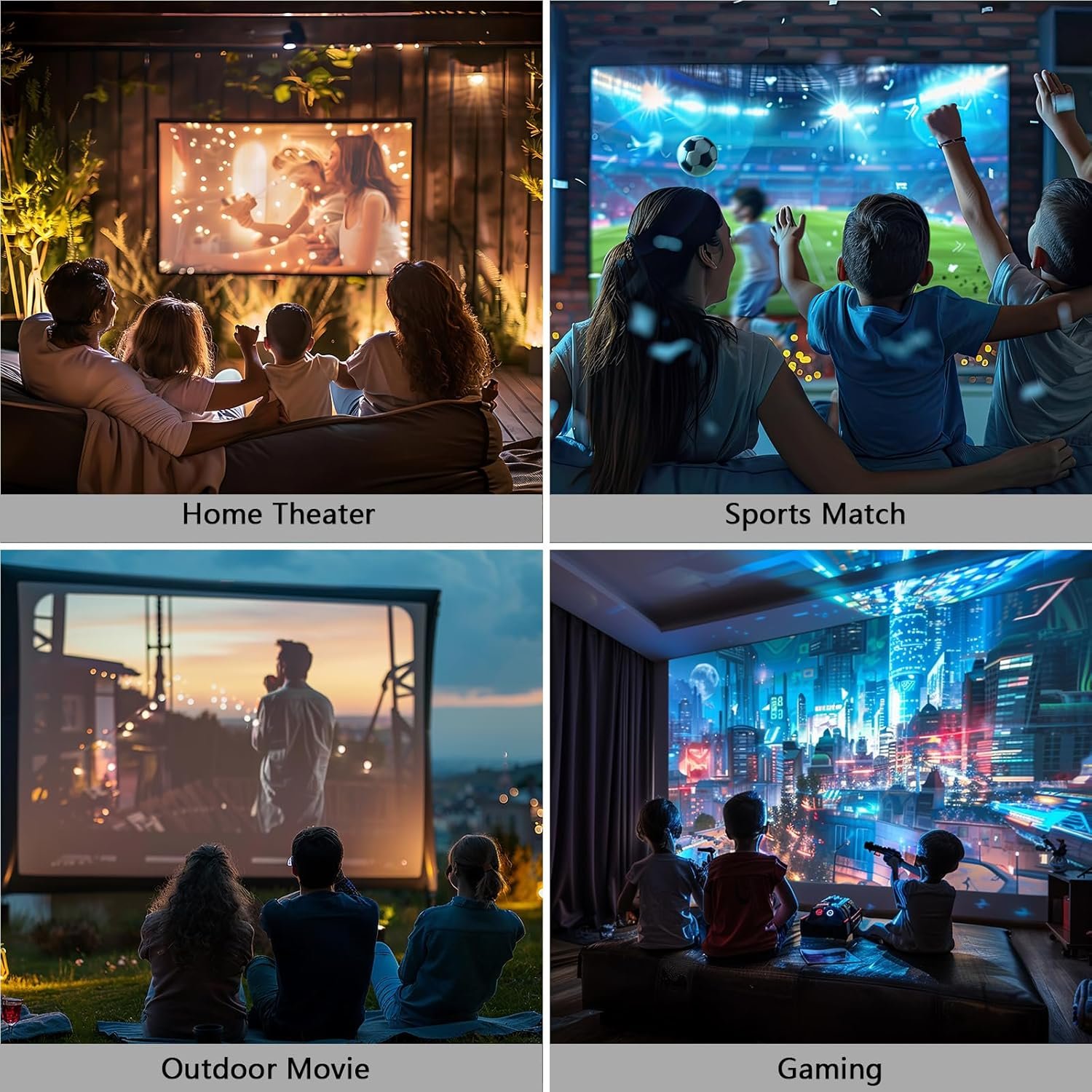 Mini Projector Android 11.0, WiFi Bluetooth 1080P Support Smart Projector, Auto Keystone, 180 Degree Rotation, Home Video Projector, Compatible with Smartphone, HDMI,USB,Fire Stick, PS5 - Image 10