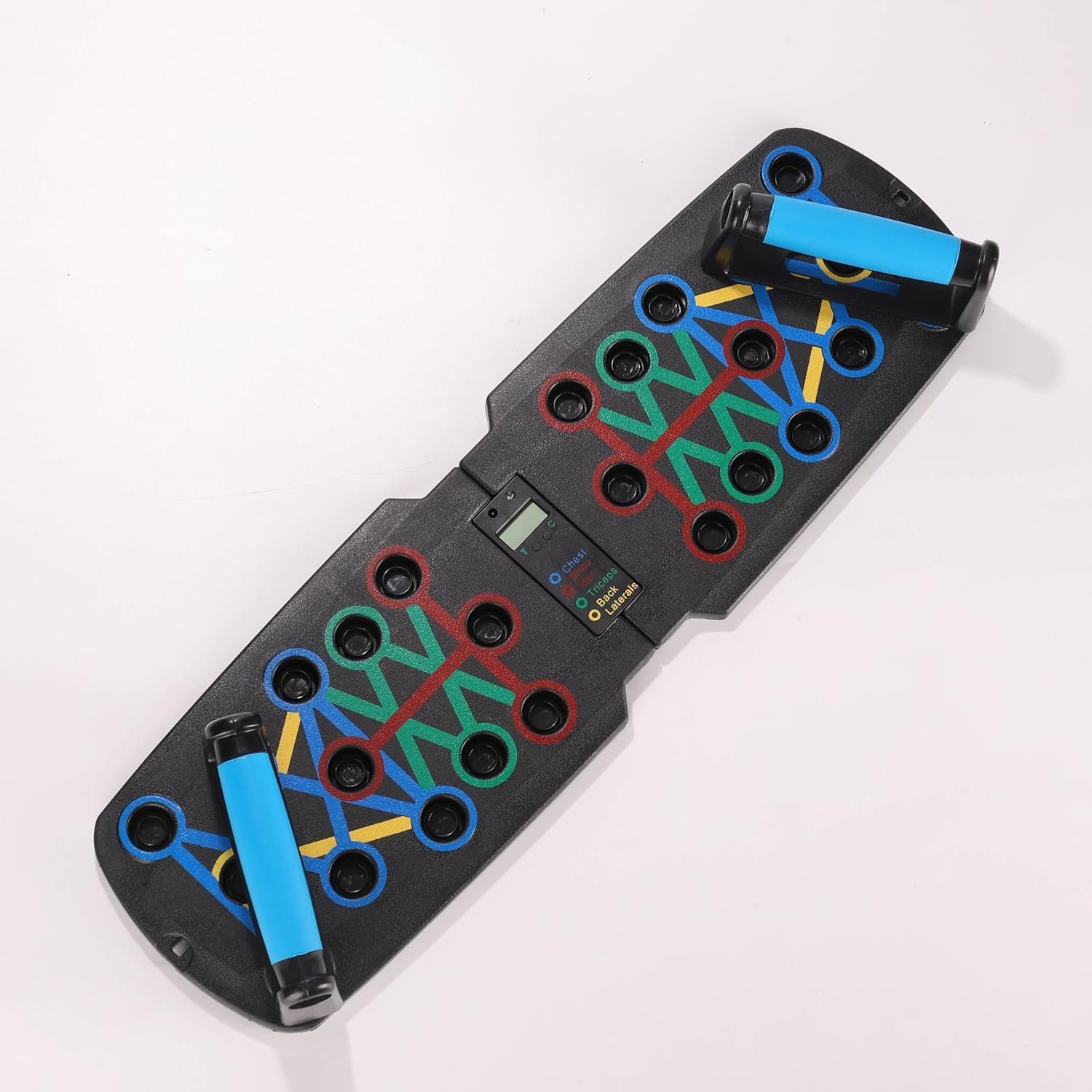 Push-up Board, Foldable, Automatic Time Count, 30-in-1, for Workout, Stand Up Skateboard for Adults, Children, Teenagers, Pedestrians, Bicyclists, Rollerbladers, Black - Image 2