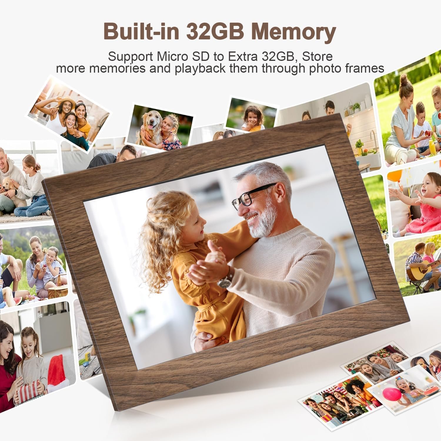 10.1 Inch Smart WiFi Digital Photo Frame 1280x800 IPS LCD Touch Screen, Auto-Rotate Portrait and Landscape, Built in 32GB Memory, Share Moments Instantly via Free App from Anywhere - Image 4