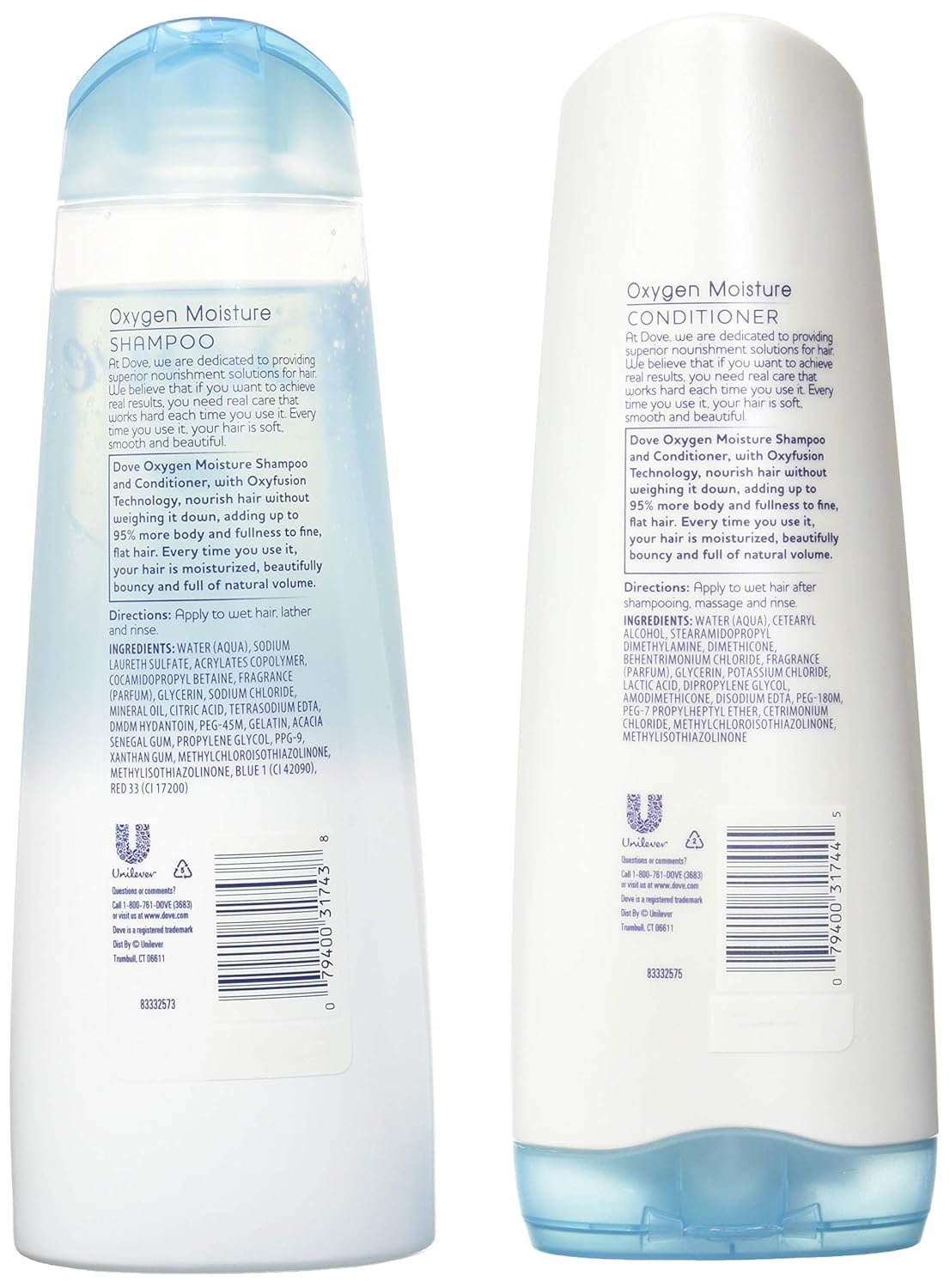 Dove Advanced Hair Series Oxygen Moisture, Shampoo and Conditioner Set, 12 Ounce Each - Image 3