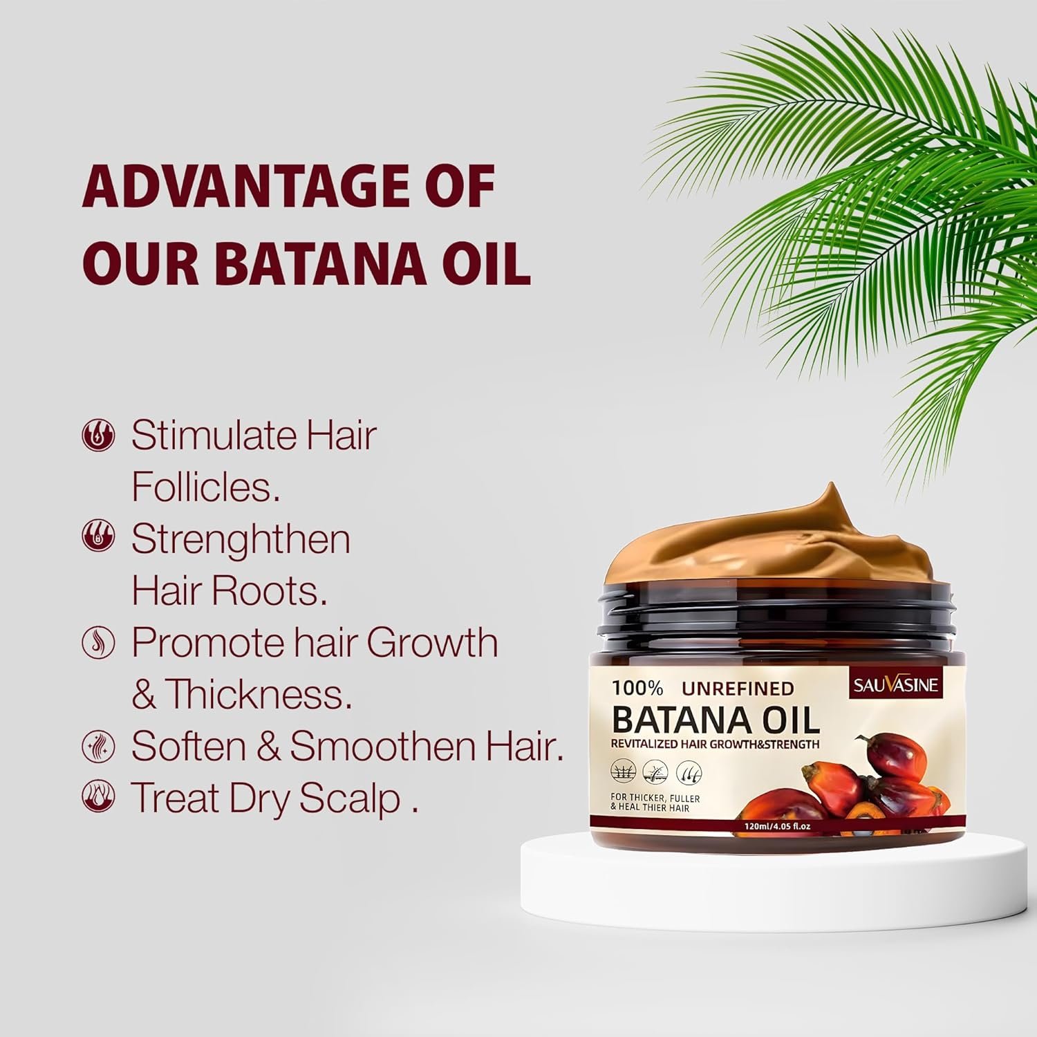 Batana Oil for Hair Growth,100 Percent Natural, Pure, Unrefined, Repair Damaged Hair, Prevent Hair Loss & Boost Thickness for Men & Women, 4.05 Ounce. - Image 5
