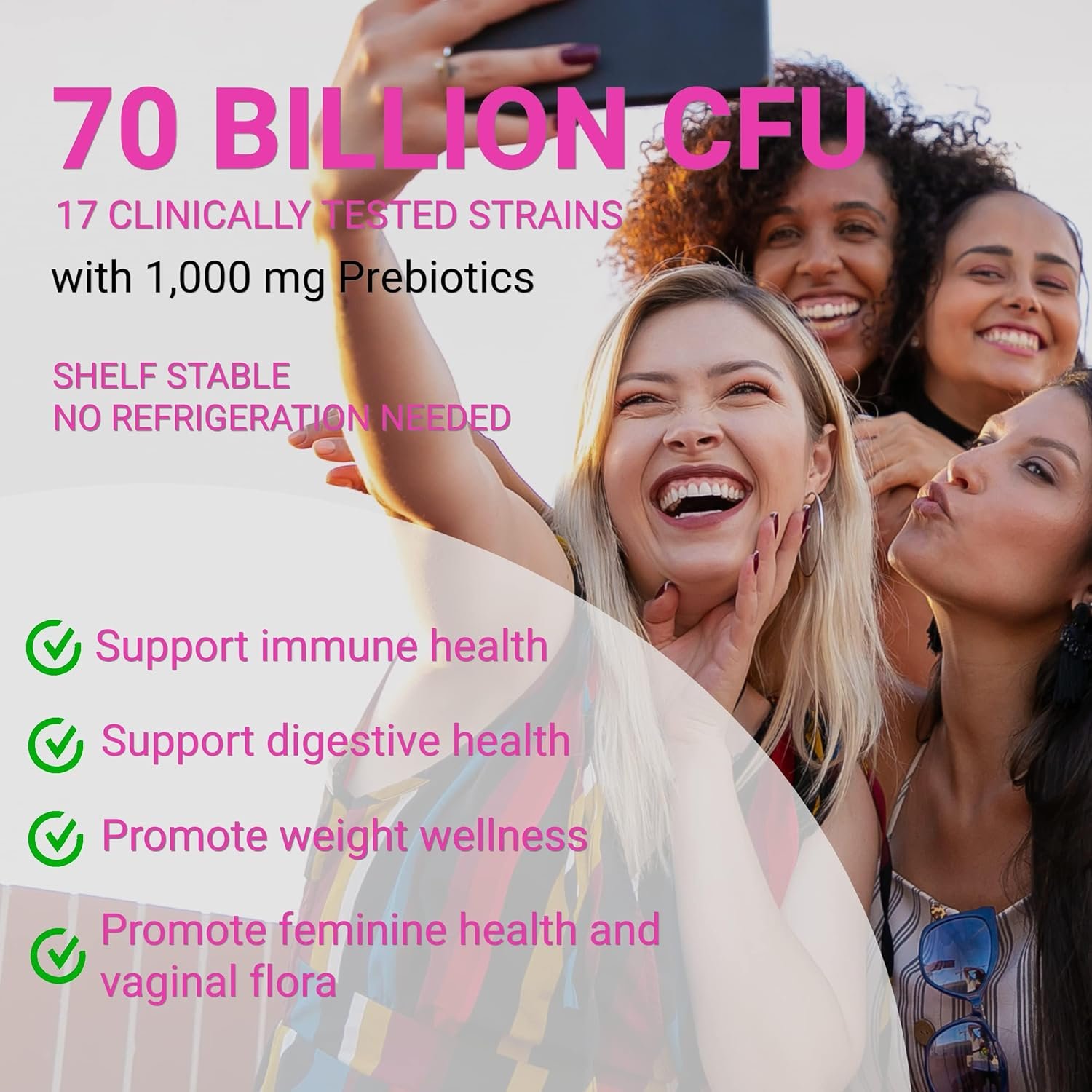 UpNourish Prebiotics, Probiotics and Caviar Colalgen for Women's Digestive & Weight Wellness, Skin Radiance, Joint Mobility, Feminine Health with Cranberry Extract & D-Mannose, 30 Fast-melt Packets - Image 3