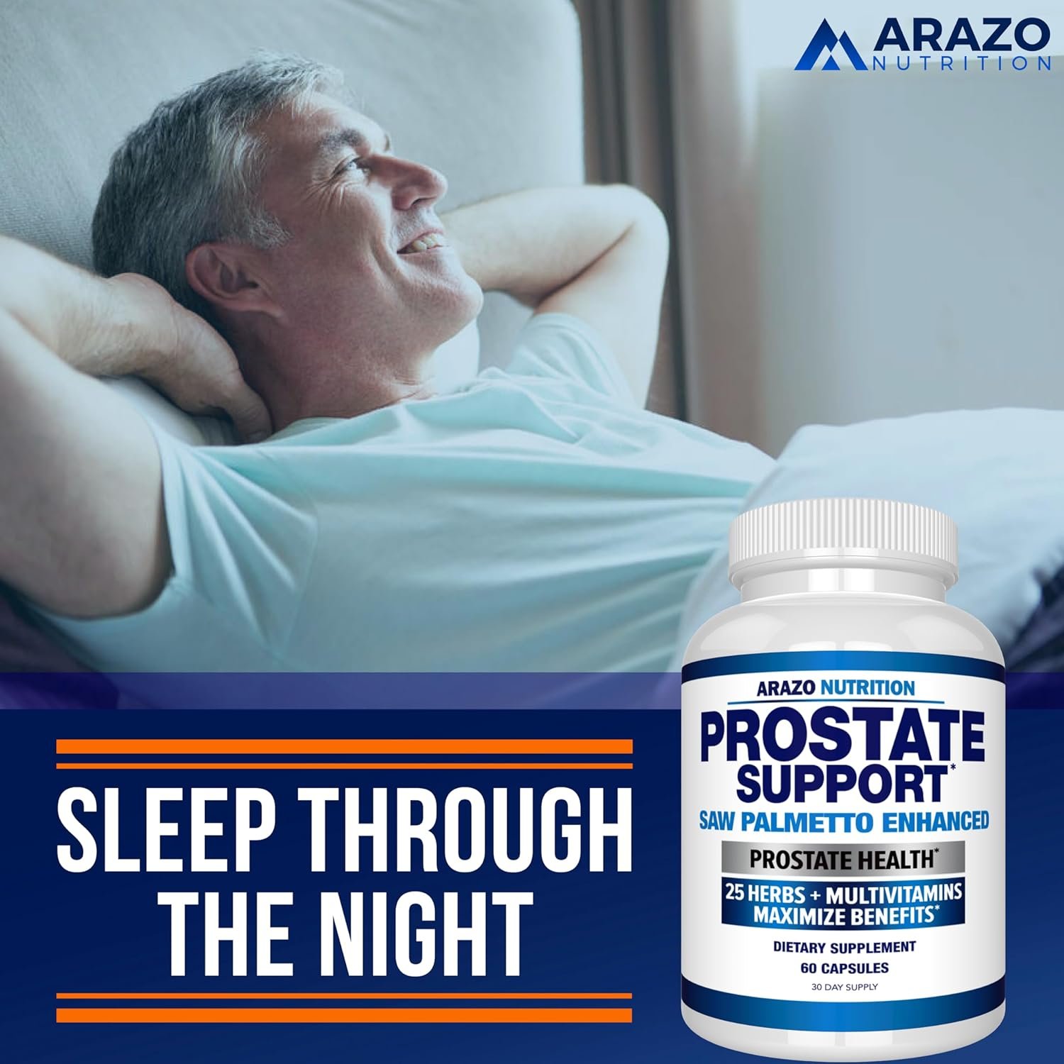 Arazo Nutrition Prostate Supplement - Saw Palmetto + 25 Herbs - Reduce Frequent Urination, Reduce Hair Loss, Support Stamina – Single Homeopathic Herbal Extract Health Supplements - Capsule or Pill - Image 6