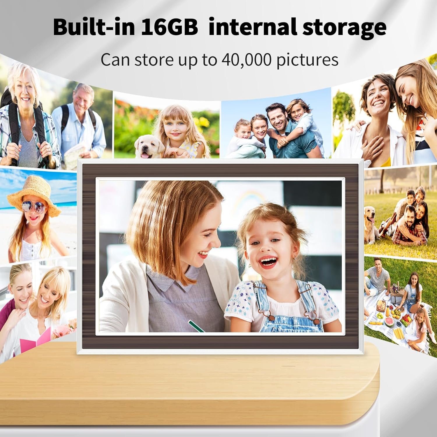 Digital Picture Frame 10.1 Inch WiFi Digital Photo Frame, 16GB Memory IPS HD Touch Screen Picture Frame, Auto-Rotate Slideshow, Wall-Mounted, Easy to Setup to Share Photos or Video via Uhale APP - Image 5