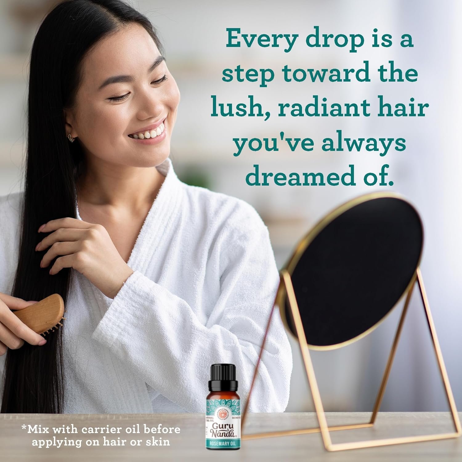 GuruNanda Rosemary Essential Oil - 100% Pure & Natural, Undiluted, Non-GMO - for Hair, Skin & Aromatherapy Diffuser - 15ML - Image 7