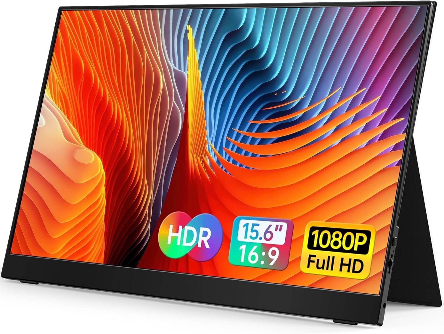 VILVA Portable-Monitor-for-Laptop - 15.6'' 1080P FHD IPS Display USB-C HDMI Portable Monitor for Laptop with Cover and Speakers External Monitor for Laptop/PC/Mac/Phone/Xbox Switch/PS4/ - Image 2