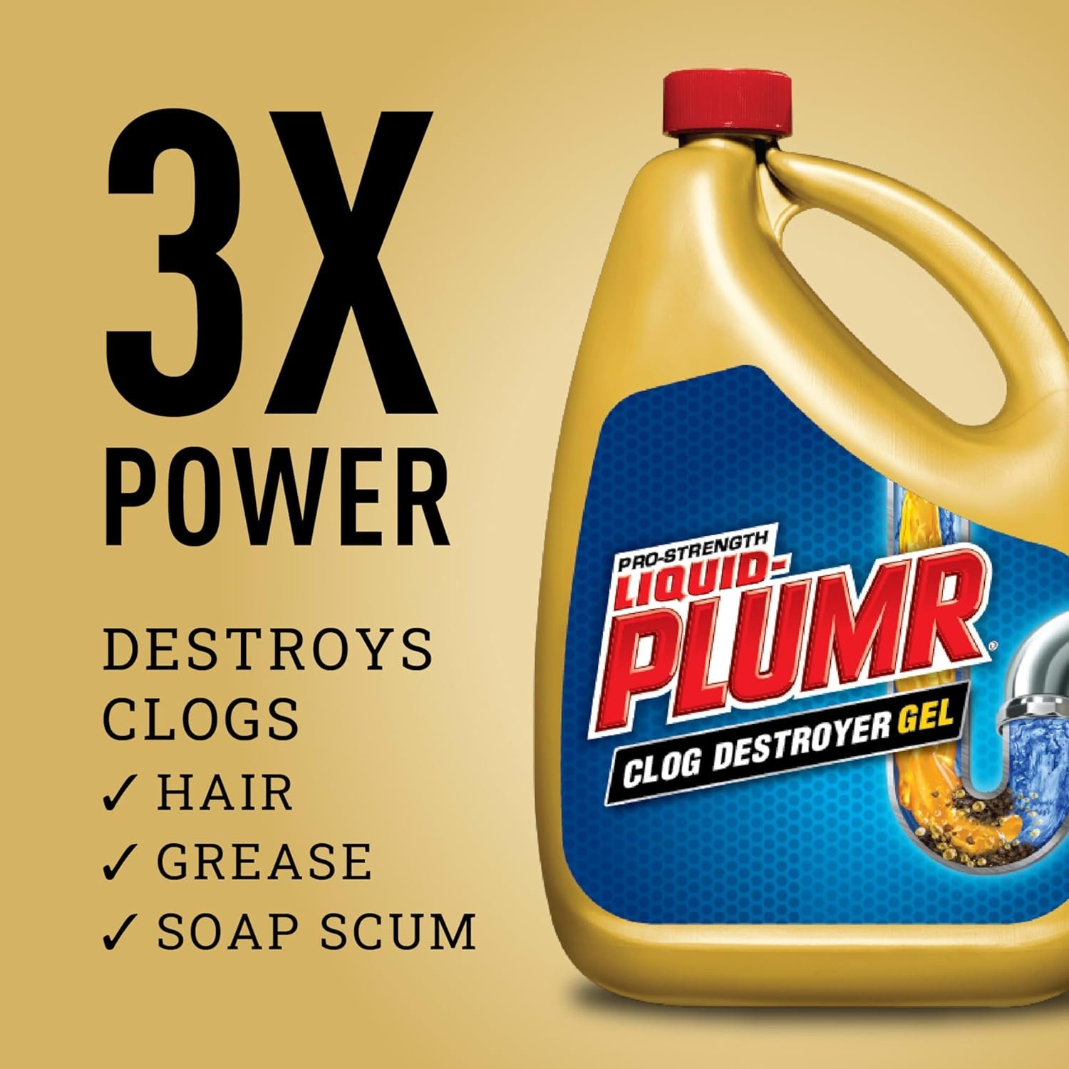 Liquid-Plumr Pro-Strength Clog Destroyer Gel with PipeGuard, Liquid Drain Cleaner - 32 Ounces (Package May Vary) - Image 3