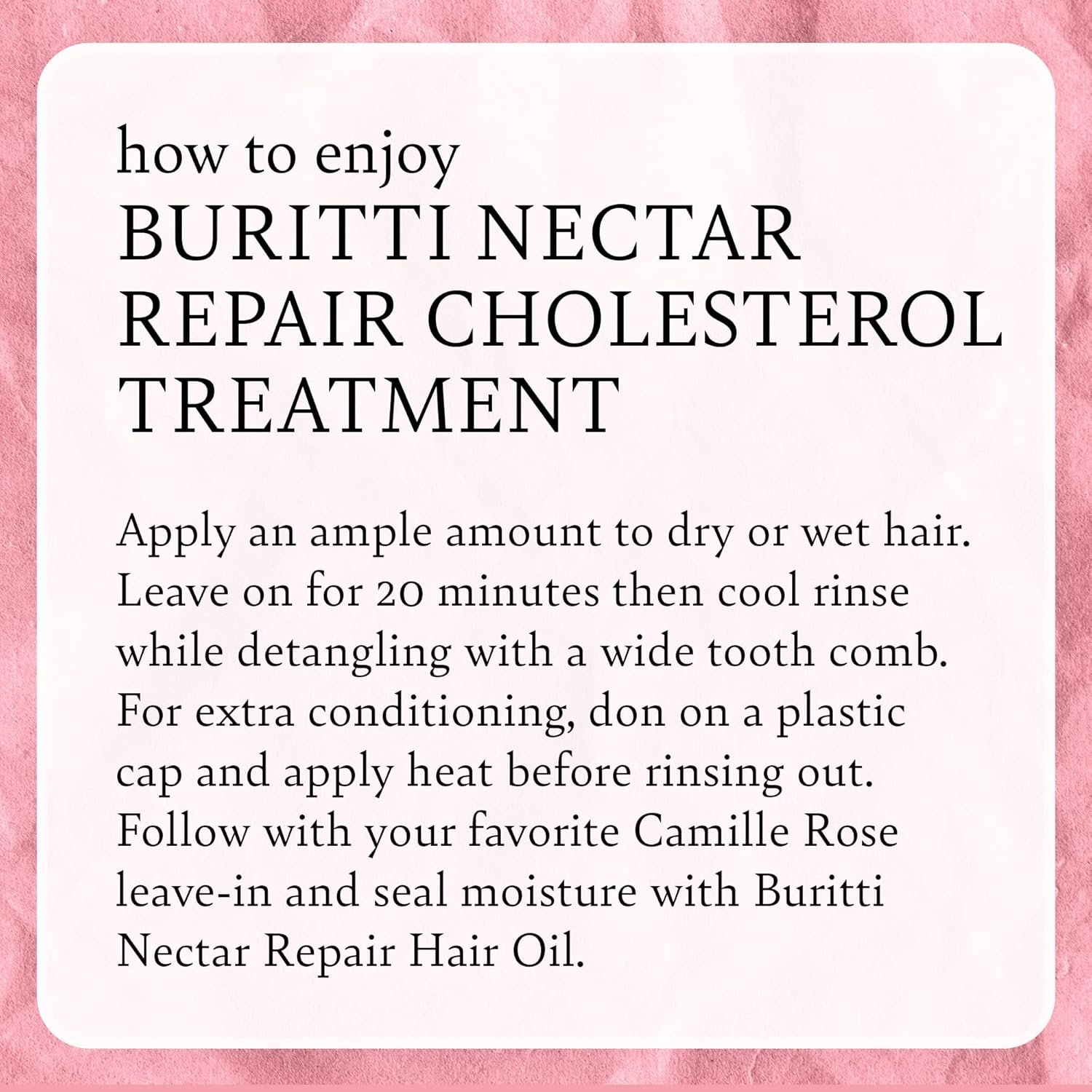 Camille Rose Buriti Nectar Repair Cholesterol Treatment, for Dry Brittle Lifeless Textured Hair, 8 fl oz - Image 5