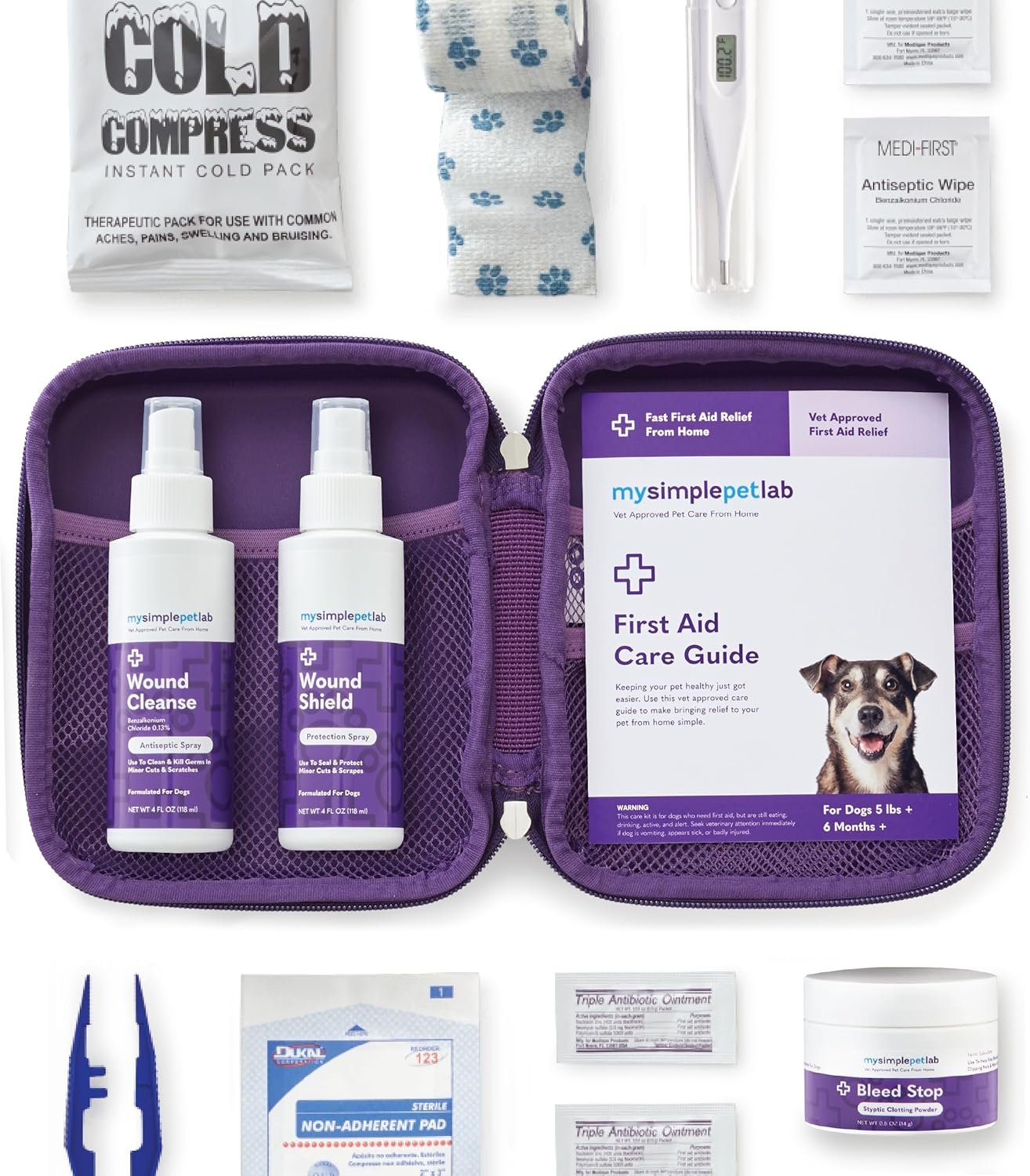 MySimplePetLab Dog First Aid Kit | First Aid Dog Travel Accessories | Dog Medical Kit | Dog Essentials Mini First Aid for Wounds, Cuts, or Minor Injuries - Image 2