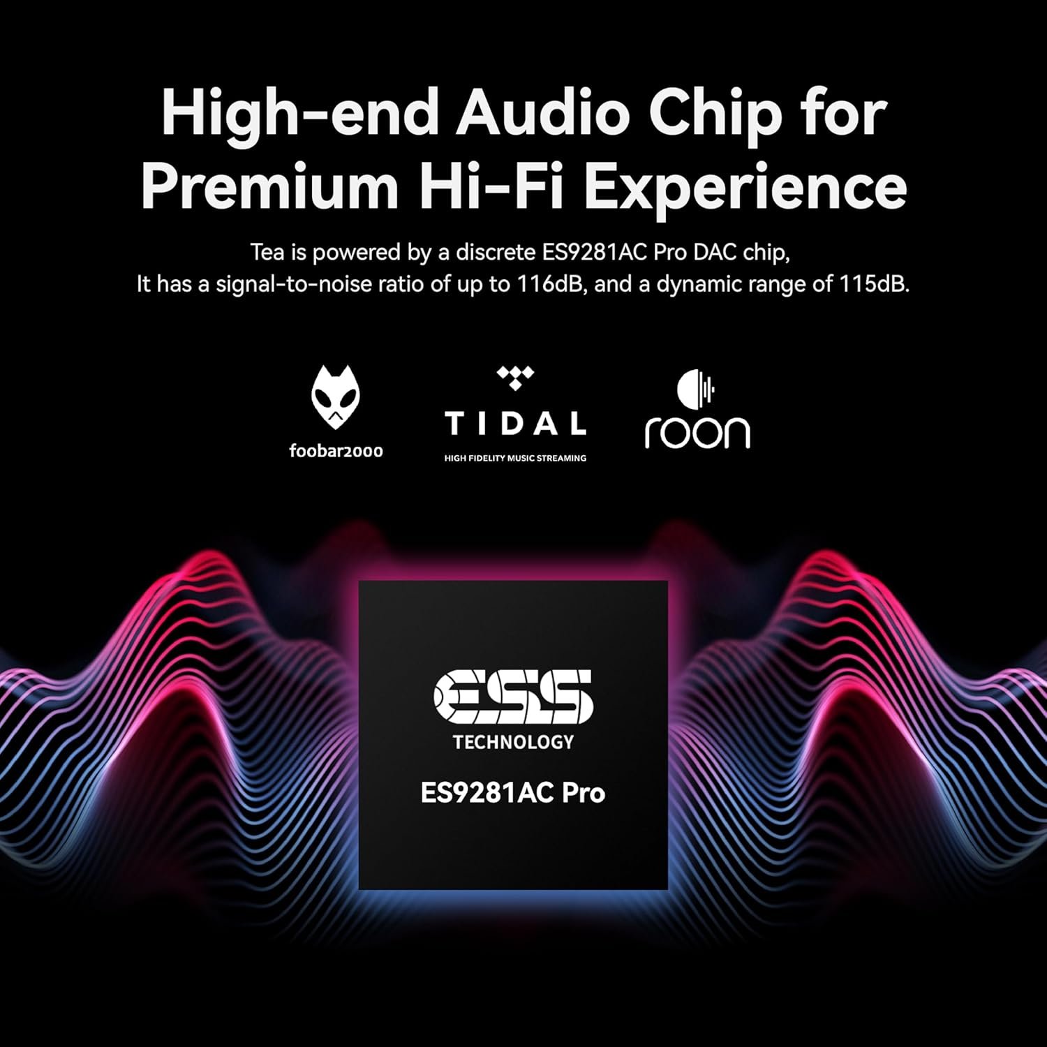 KHADAS Tea Portable Headphone Amplifier,DAC Magnetic Amplifier Bluetooth 5.0 HiFi Hi-Res USB DAC 32bit/384KHz, 1160mAh Battery ESS ES9281AC Pro Qualcomm QCC5125 LDAC/aptX HD, PCM, DSD, MQA(Grey) - Image 3