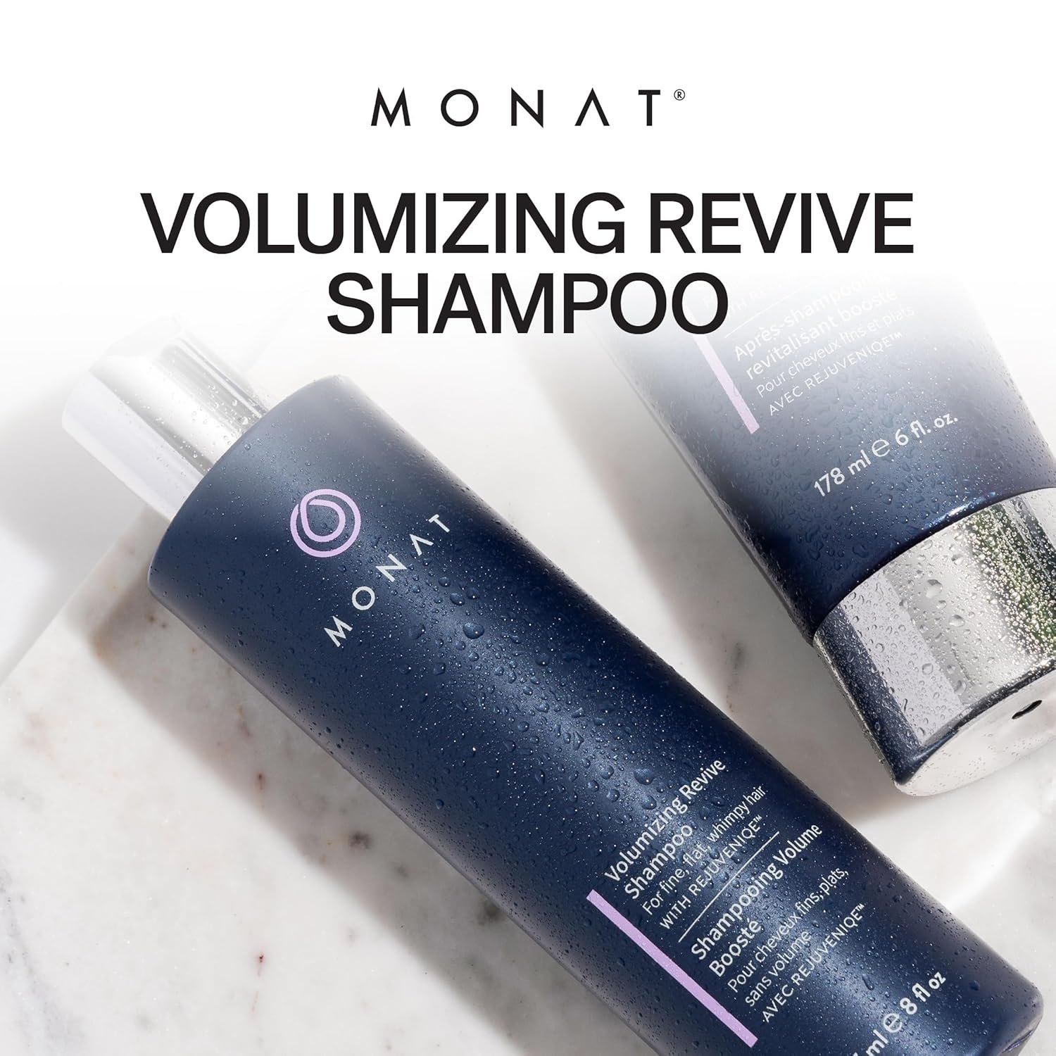 MONAT Volumizing Revive Shampoo Infused w/Rejuveniqe - Weightless Hair Shampoo adds Volume & Softness to Fine & Medium Hair w/Pea Extract & Vegan UV Protectant - Net Wt. 237 ml ℮ 8 fl. oz. - Image 5